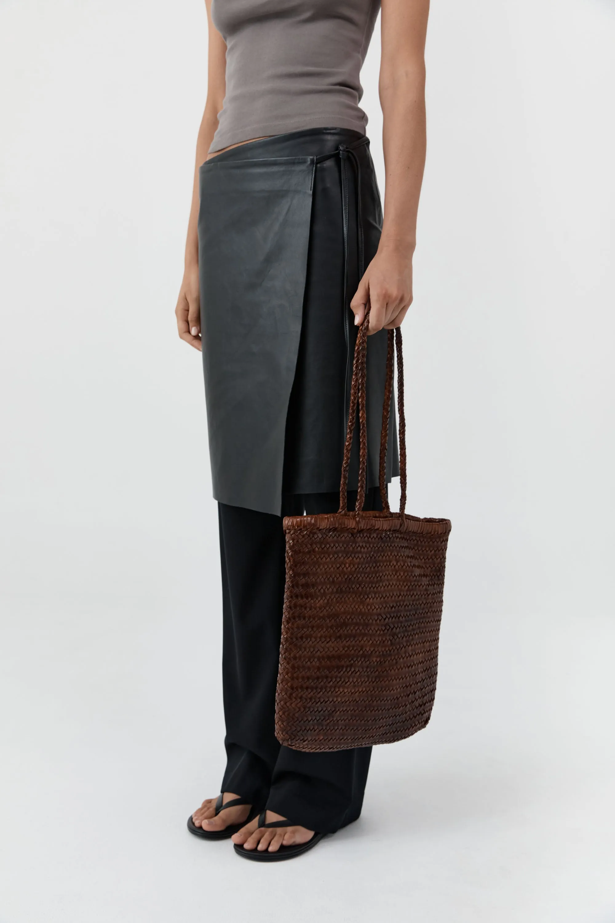 PRE-ORDER: Bagu Woven Tote - Chestnut sold by St. Agni product image thumbnail 2