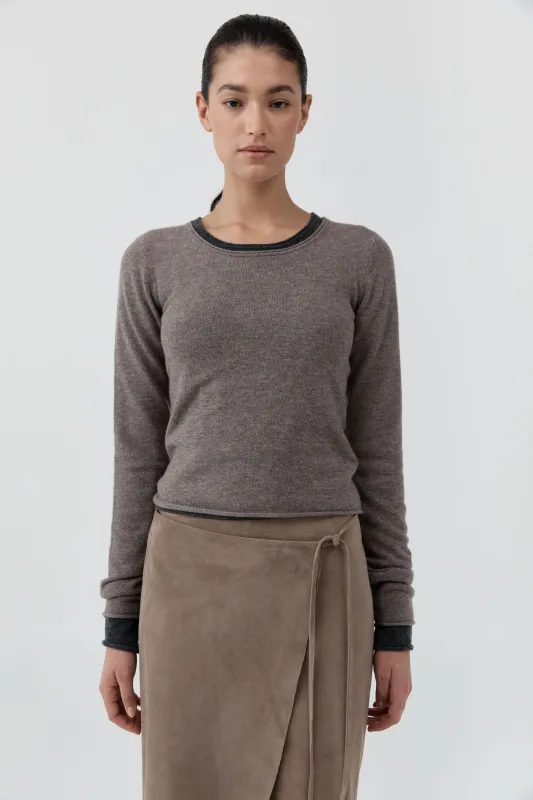 Fine Merino Wool Long Sleeve Top - Vapor made by St. Agni
