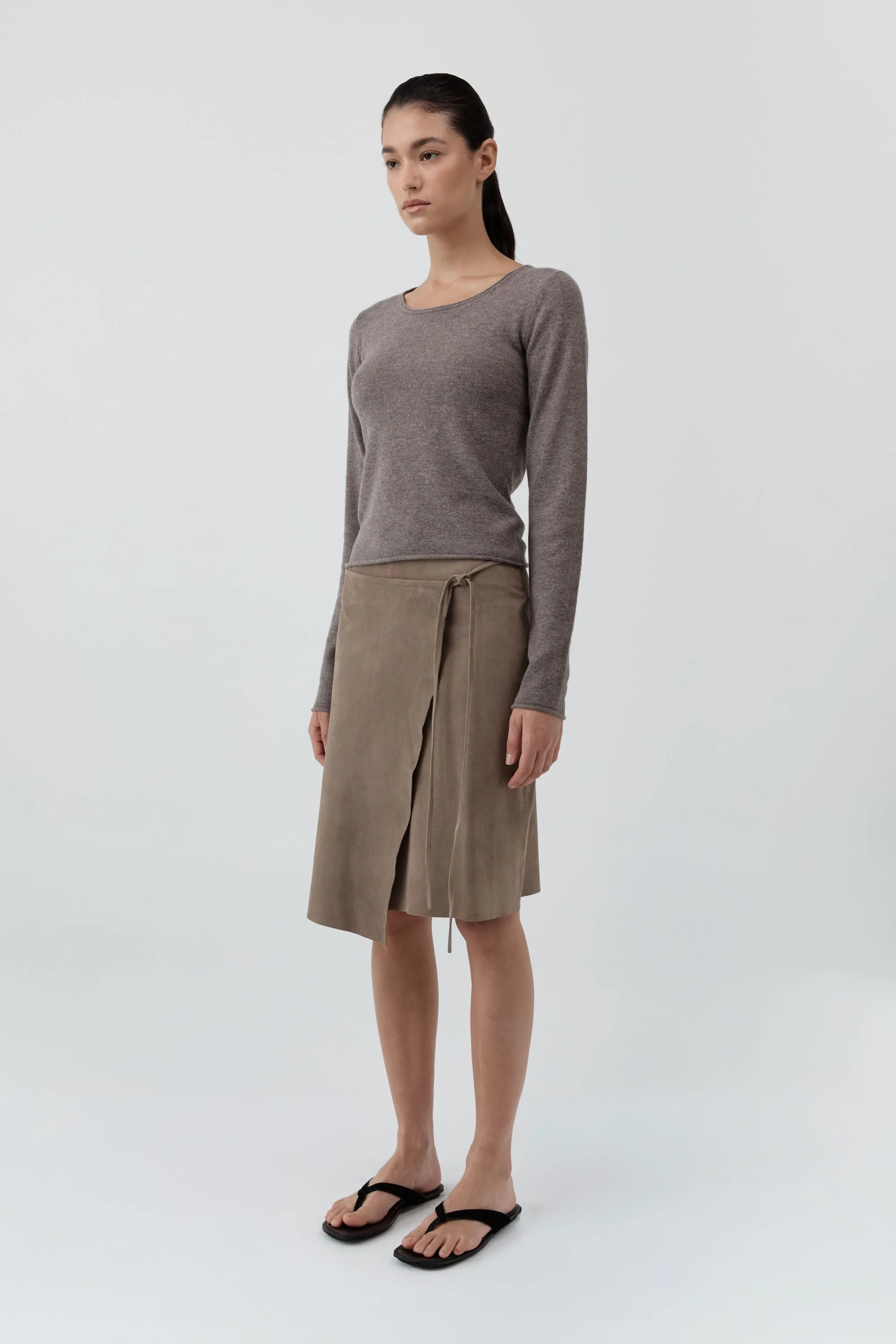 Fine Merino Wool Long Sleeve Top - Vapor sold by St. Agni product image thumbnail 3