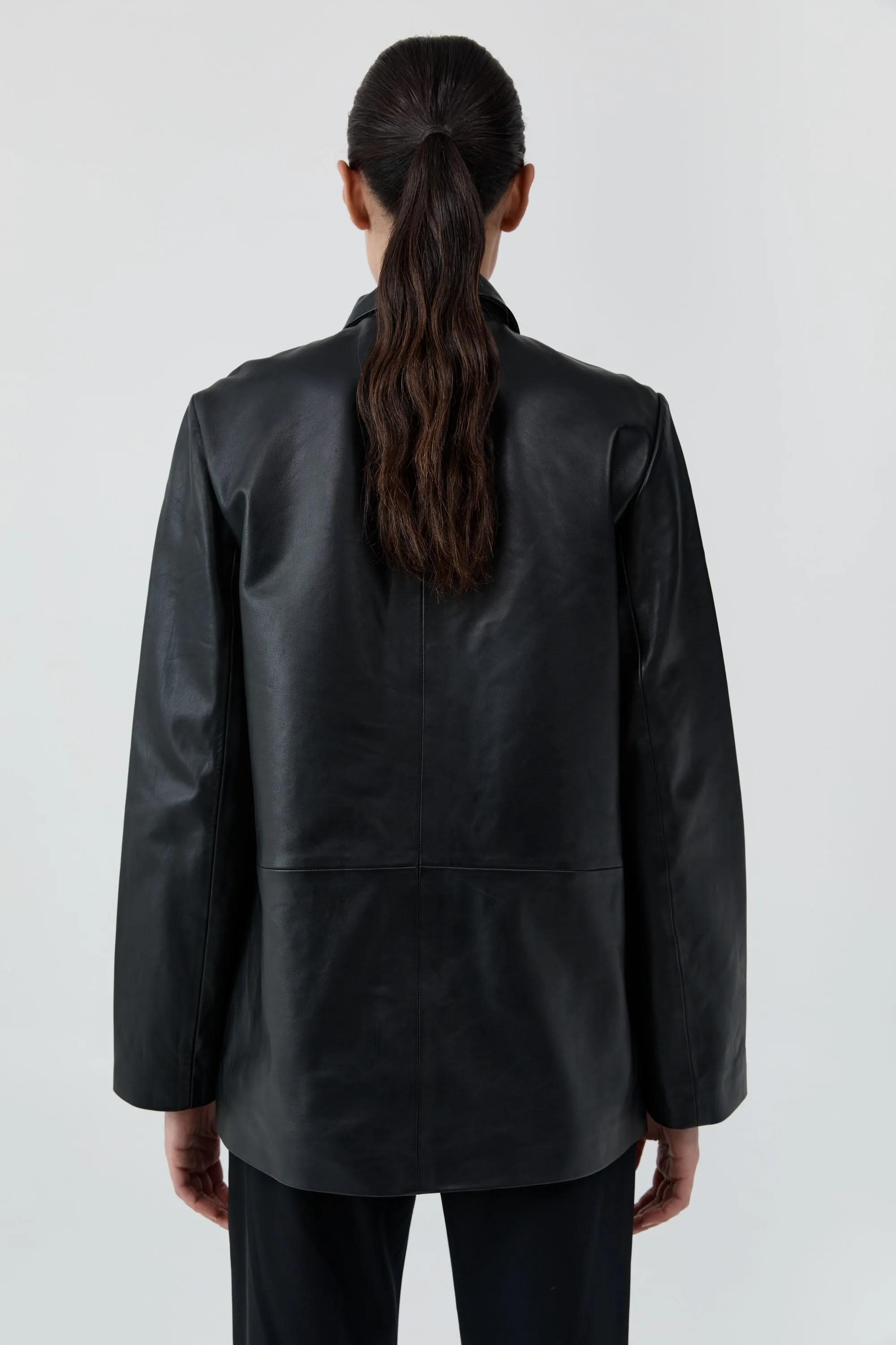 Four Pocket Leather Jacket - Black sold by St. Agni product image thumbnail 4