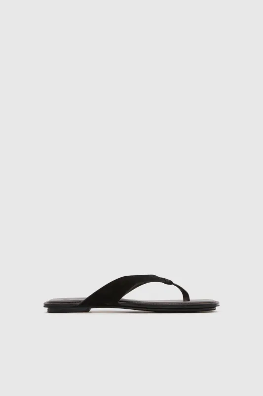 Suede Opanka Slide - Black/Coffee made by St. Agni