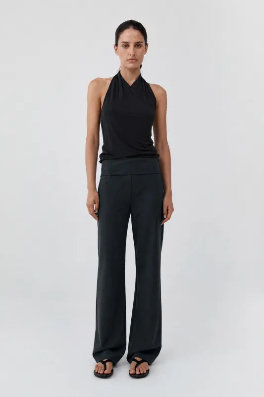 Wool Blend Studio Pants - Dark Graphite made by St. Agni