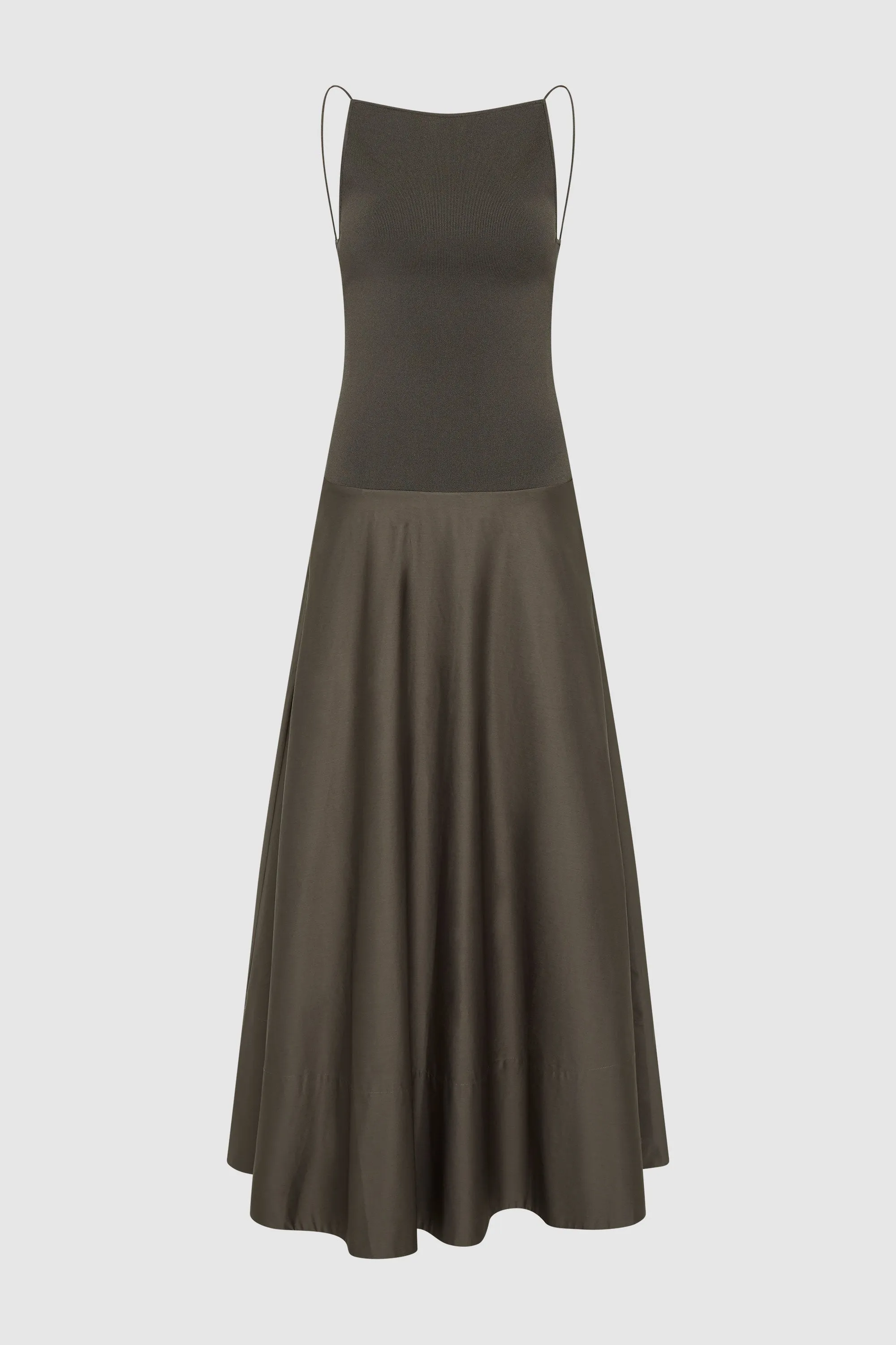 Backless Circle Hem Dress - Khaki sold by St. Agni product image thumbnail 4