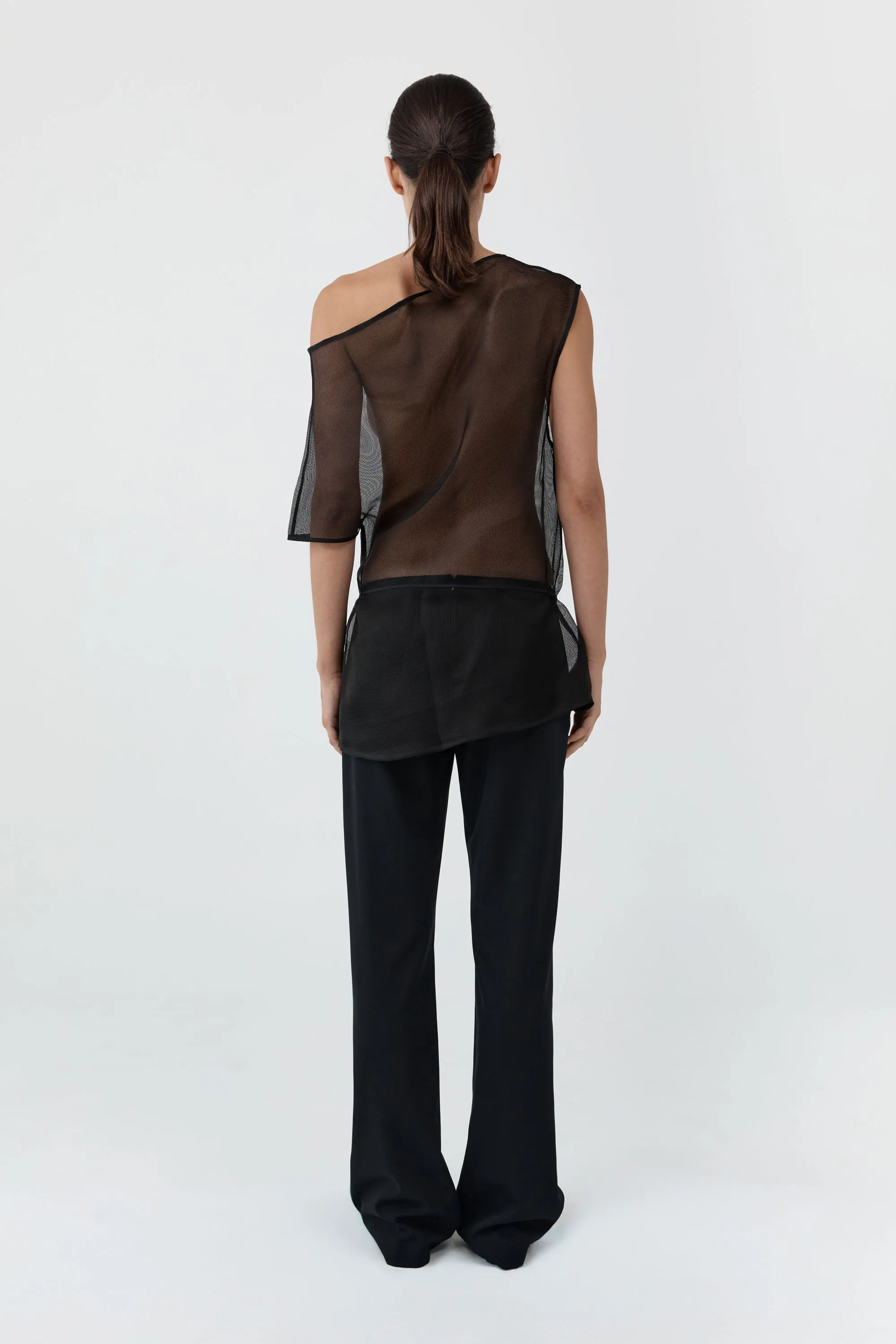 Silk Mesh Mini Dress - Black sold by St. Agni product image thumbnail 4