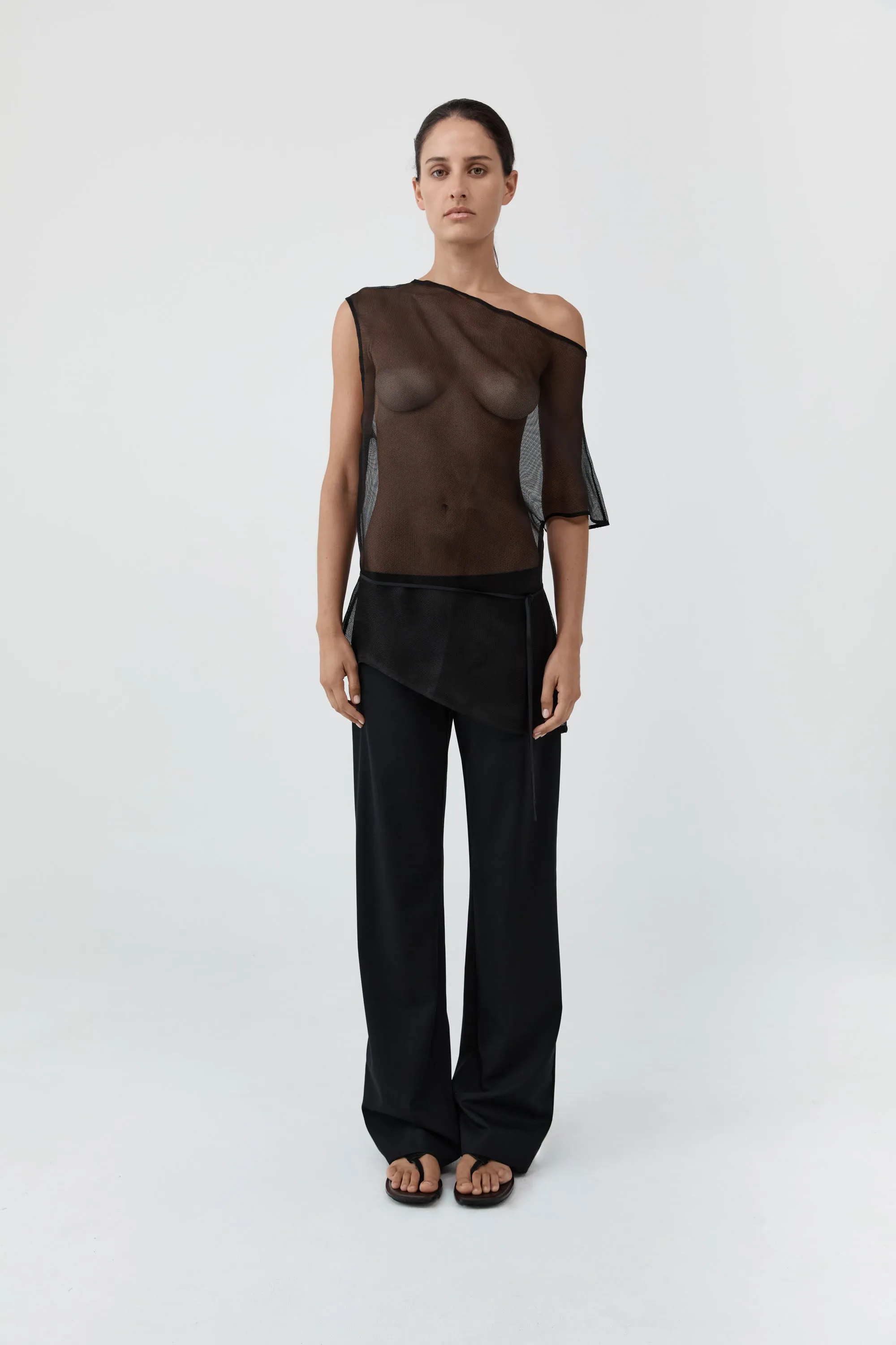 Silk Mesh Mini Dress - Black sold by St. Agni product image thumbnail 2