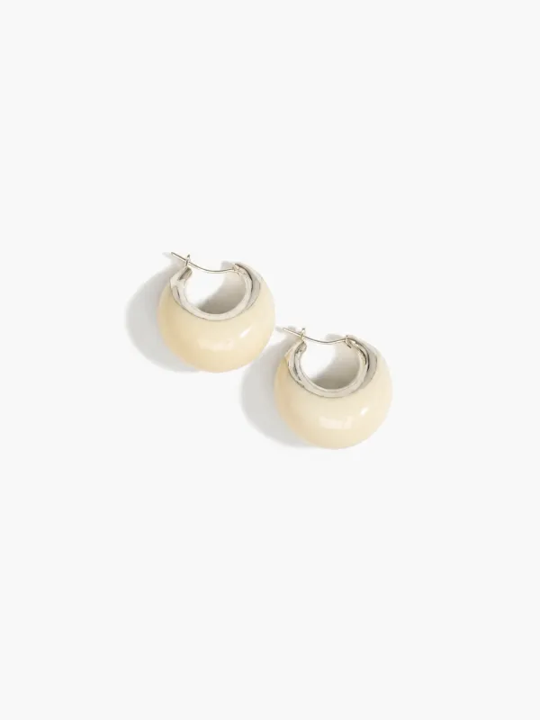 Large Crescent Earrings by Dinosaur Designs - Cream made by Dinosaur Designs