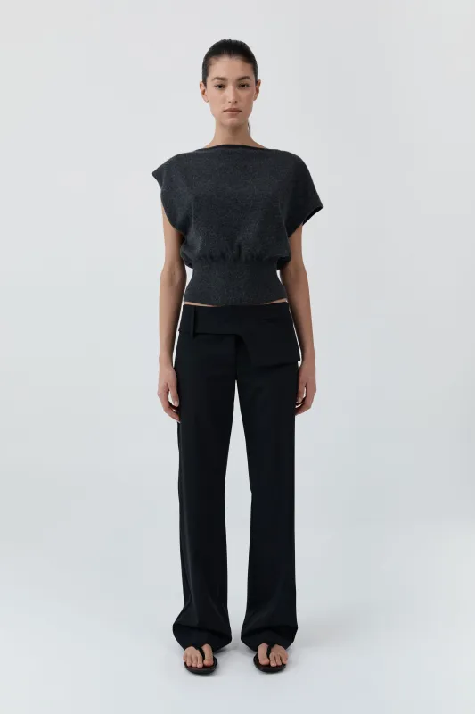 Belt Detail Pants - Black made by St. Agni