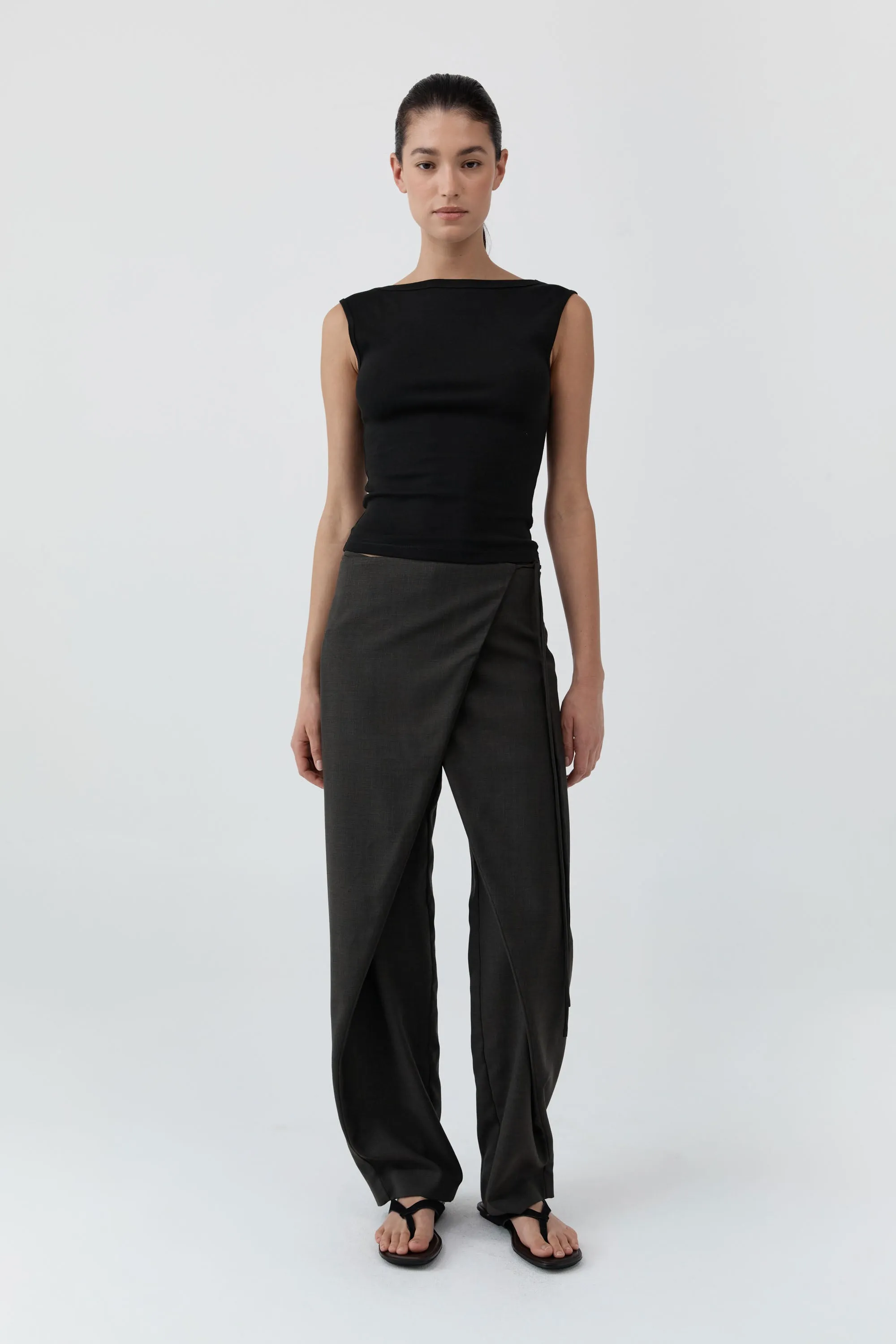 Wrap Rouleau Pants - Umber sold by St. Agni product image thumbnail 3