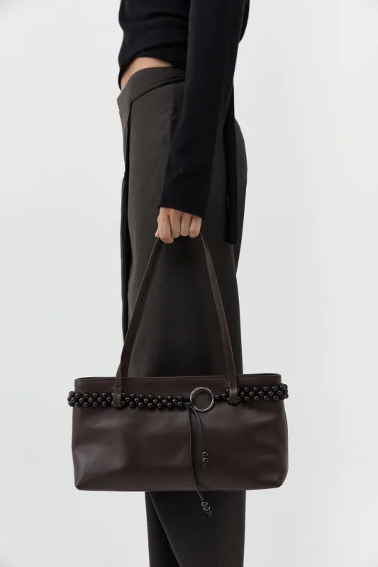 Bead Belt Detail Bag - Coffee made by St. Agni