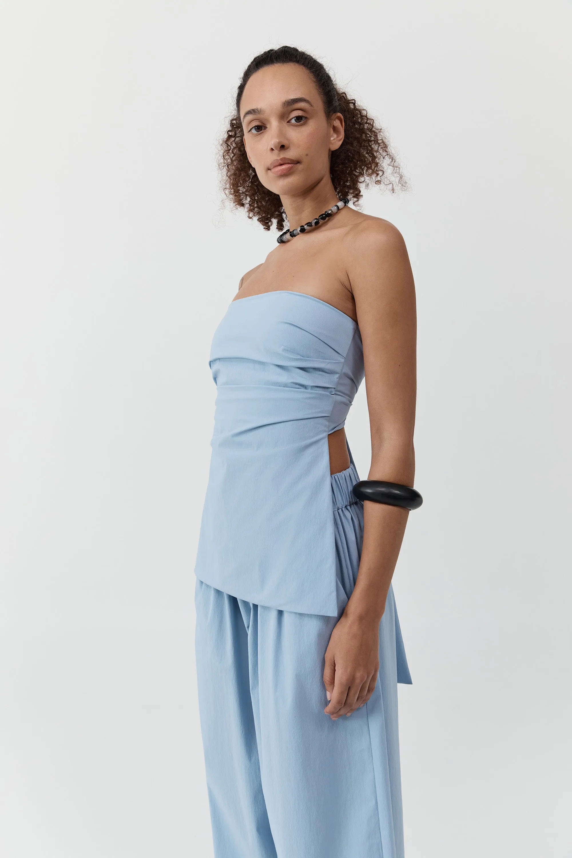 Strapless Tie Back Top - Sky sold by St. Agni product image thumbnail 5