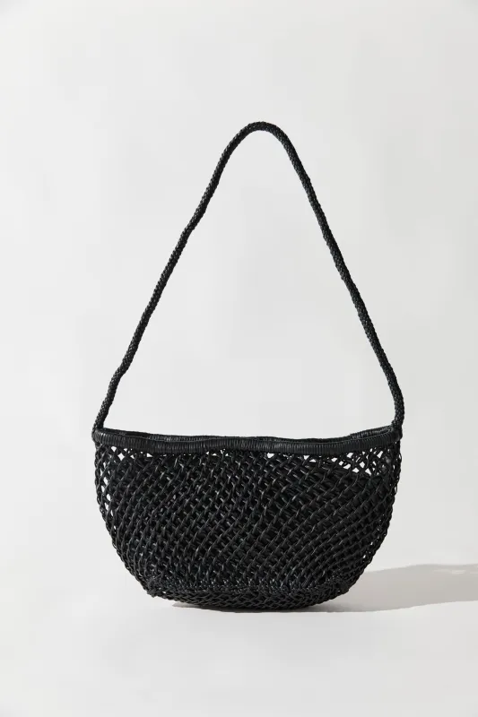 Mesh Crescent Bag - Black made by St. Agni