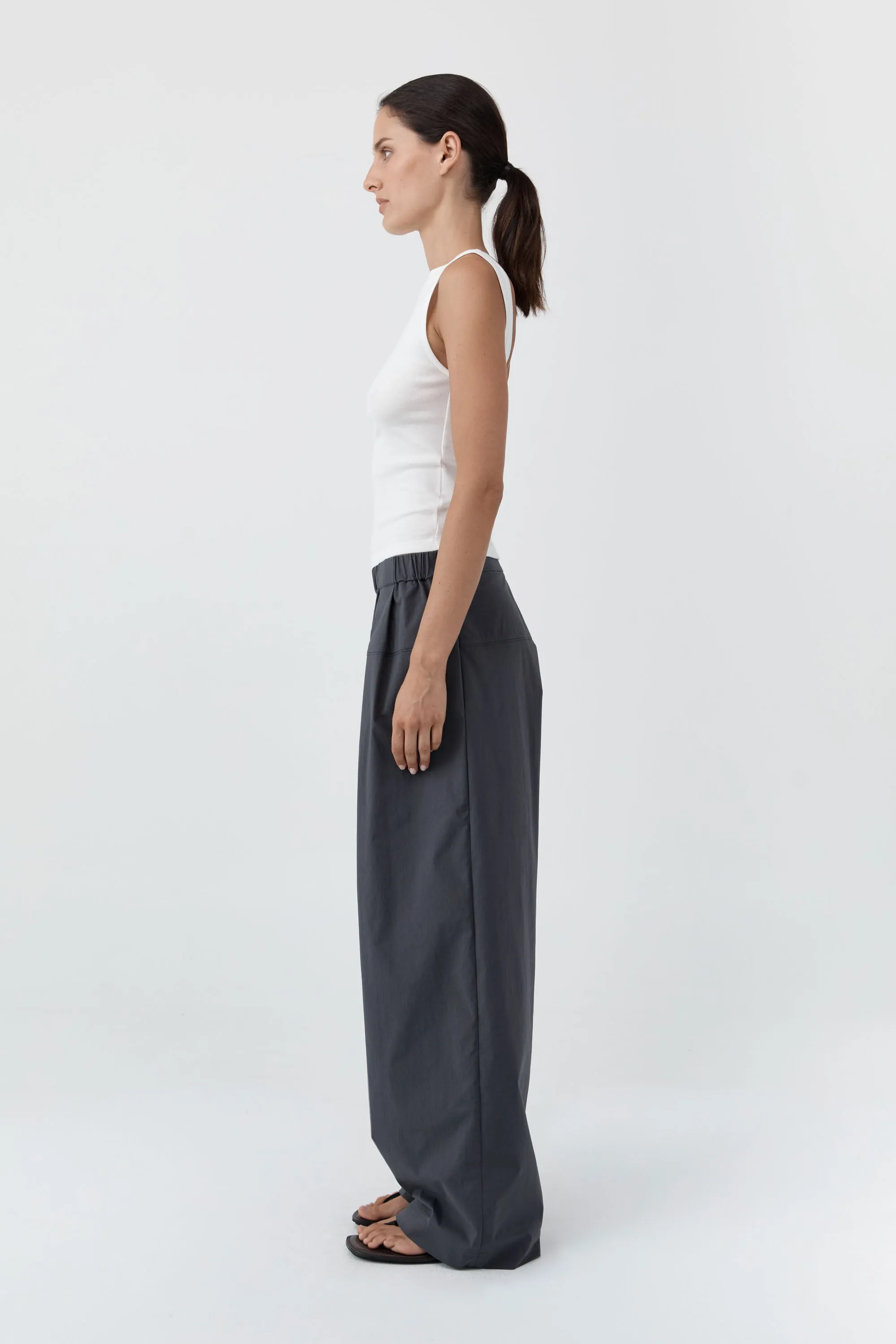 Relaxed Pleat Pants - Iron Glaze sold by St. Agni product image thumbnail 5