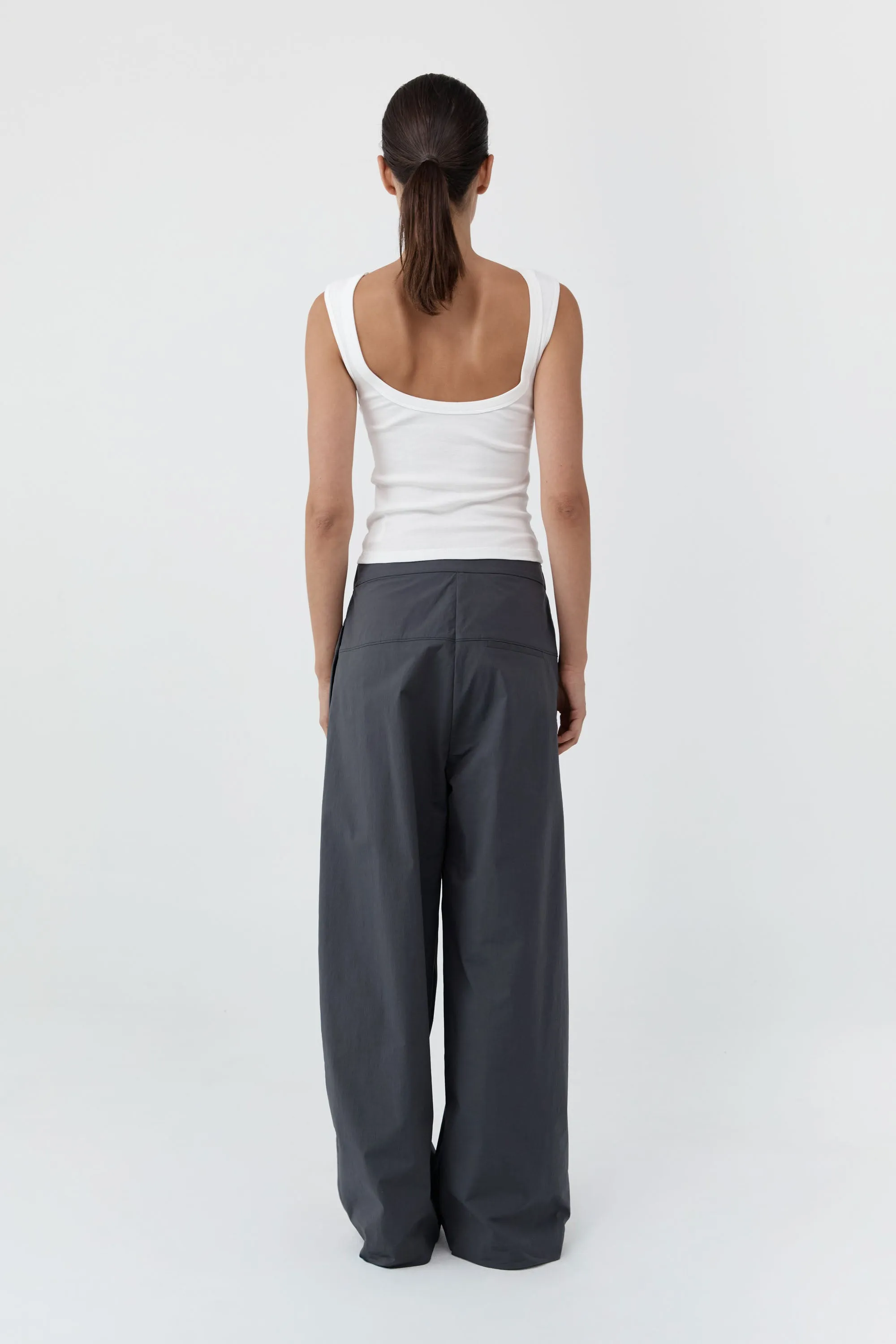 Relaxed Pleat Pants - Iron Glaze sold by St. Agni product image thumbnail 4
