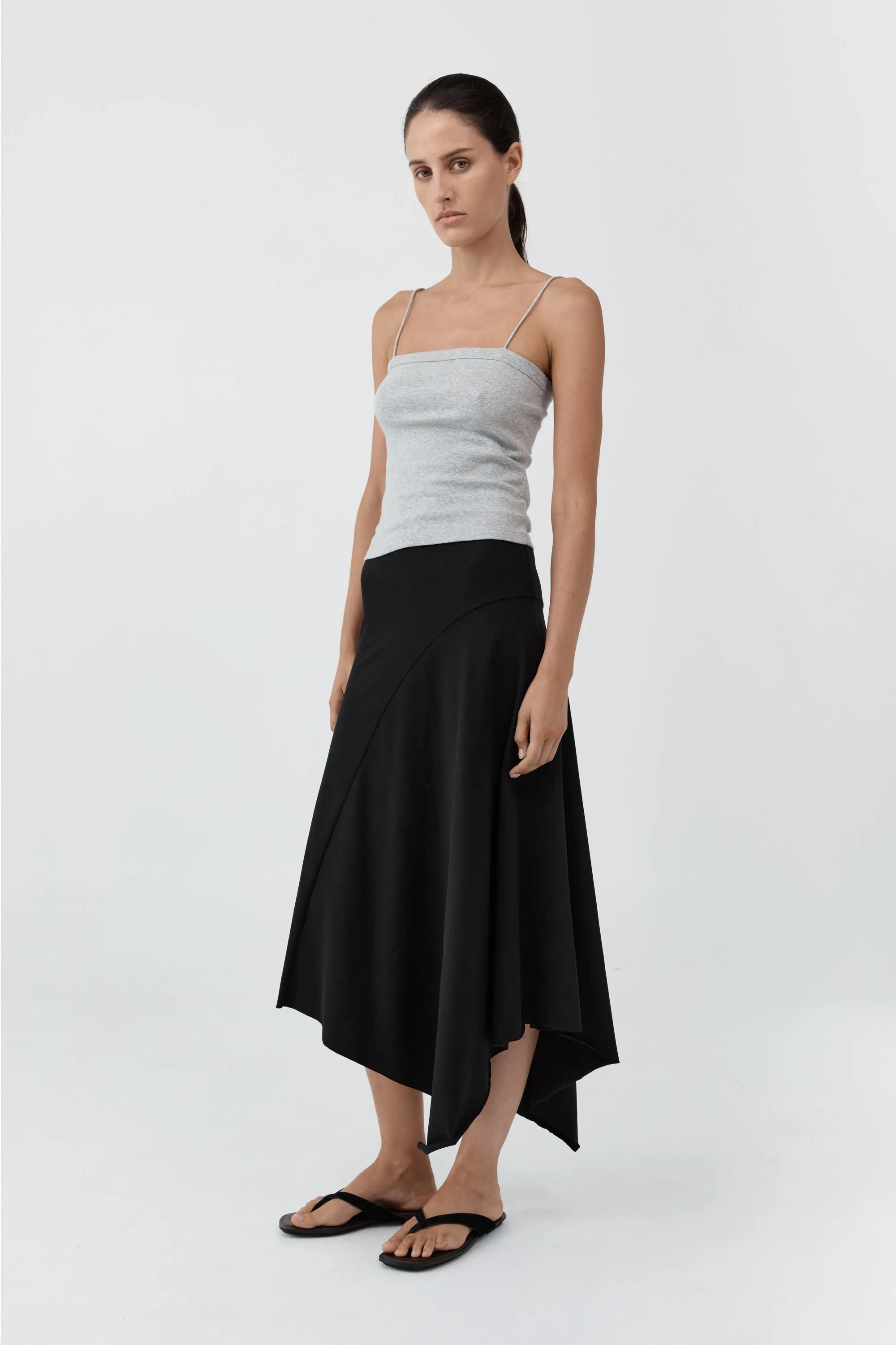 Asymm Drape Skirt - Black sold by St. Agni product image thumbnail 2