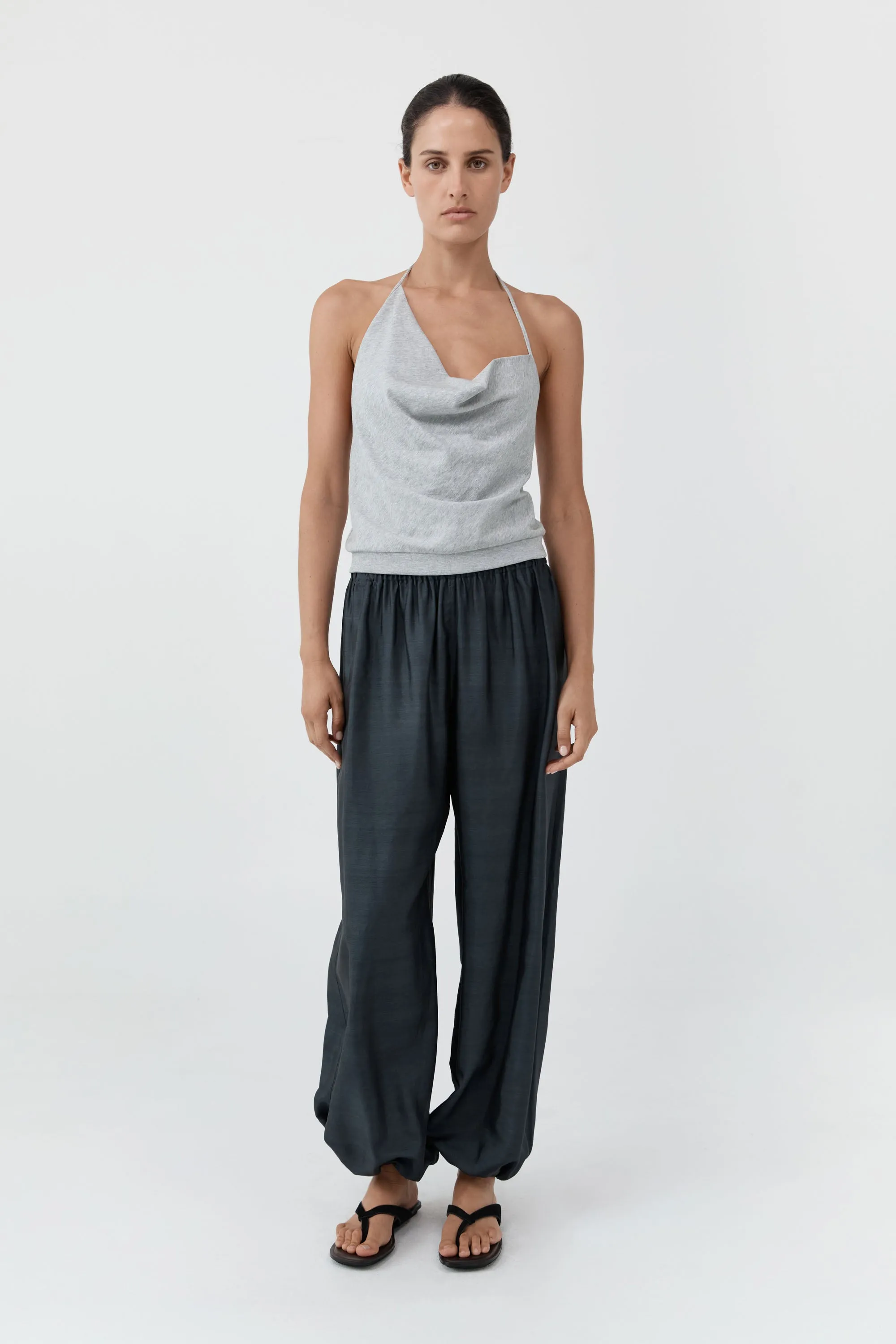 Cotton Jersey Halter Top - Light Grey Marle sold by St. Agni product image thumbnail 2