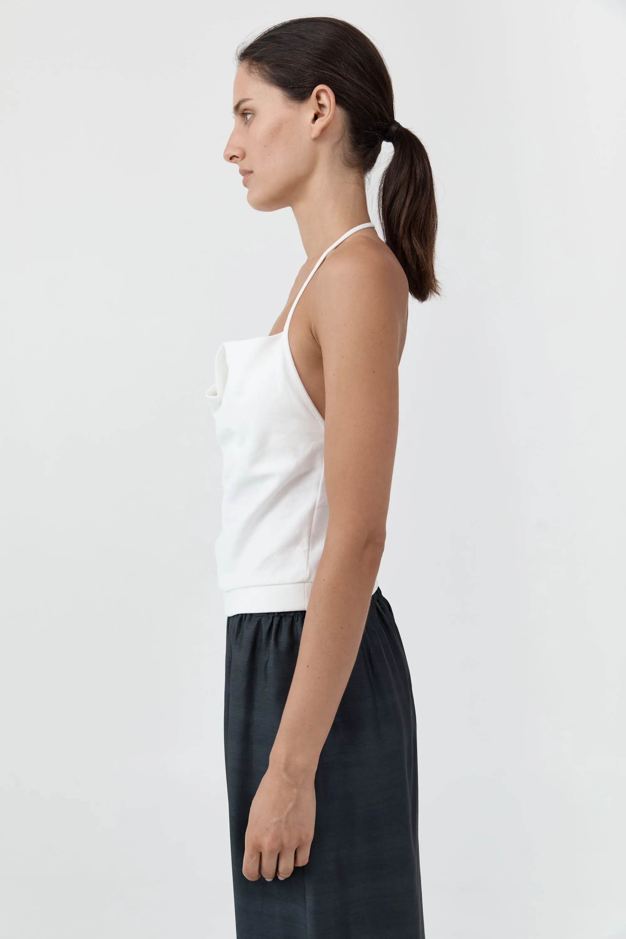 Cotton Jersey Halter Top - Off White sold by St. Agni product image thumbnail 3