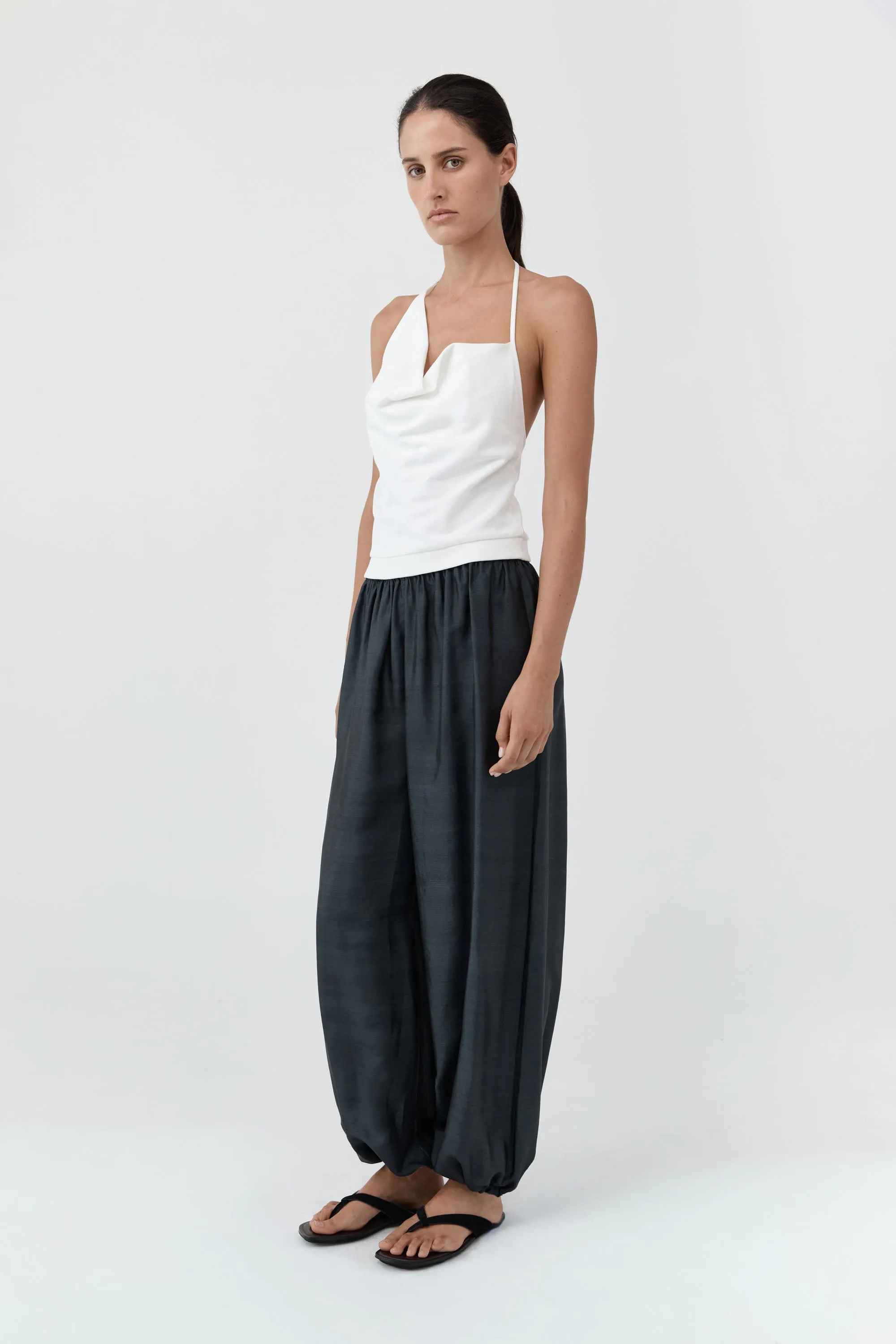 Cotton Jersey Halter Top - Off White sold by St. Agni product image thumbnail 5