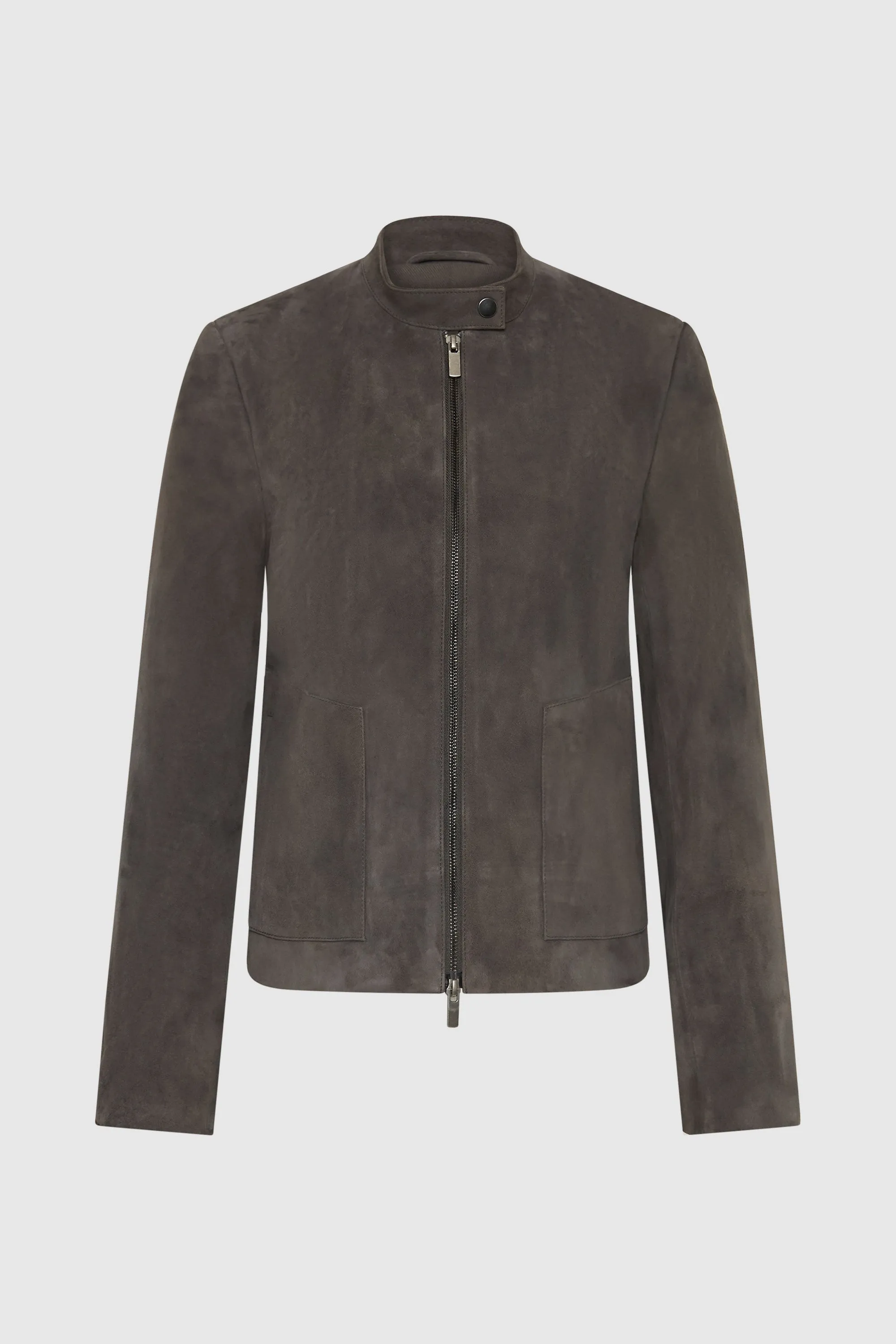 Suede Moto Jacket - Steel sold by St. Agni product image thumbnail 4
