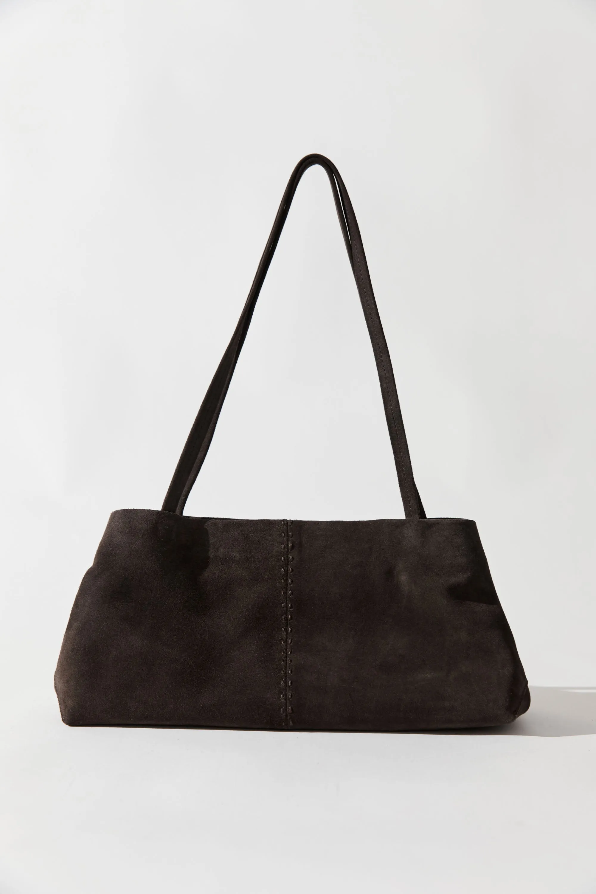Suede Origami Tote - Coffee sold by St. Agni product image thumbnail 5