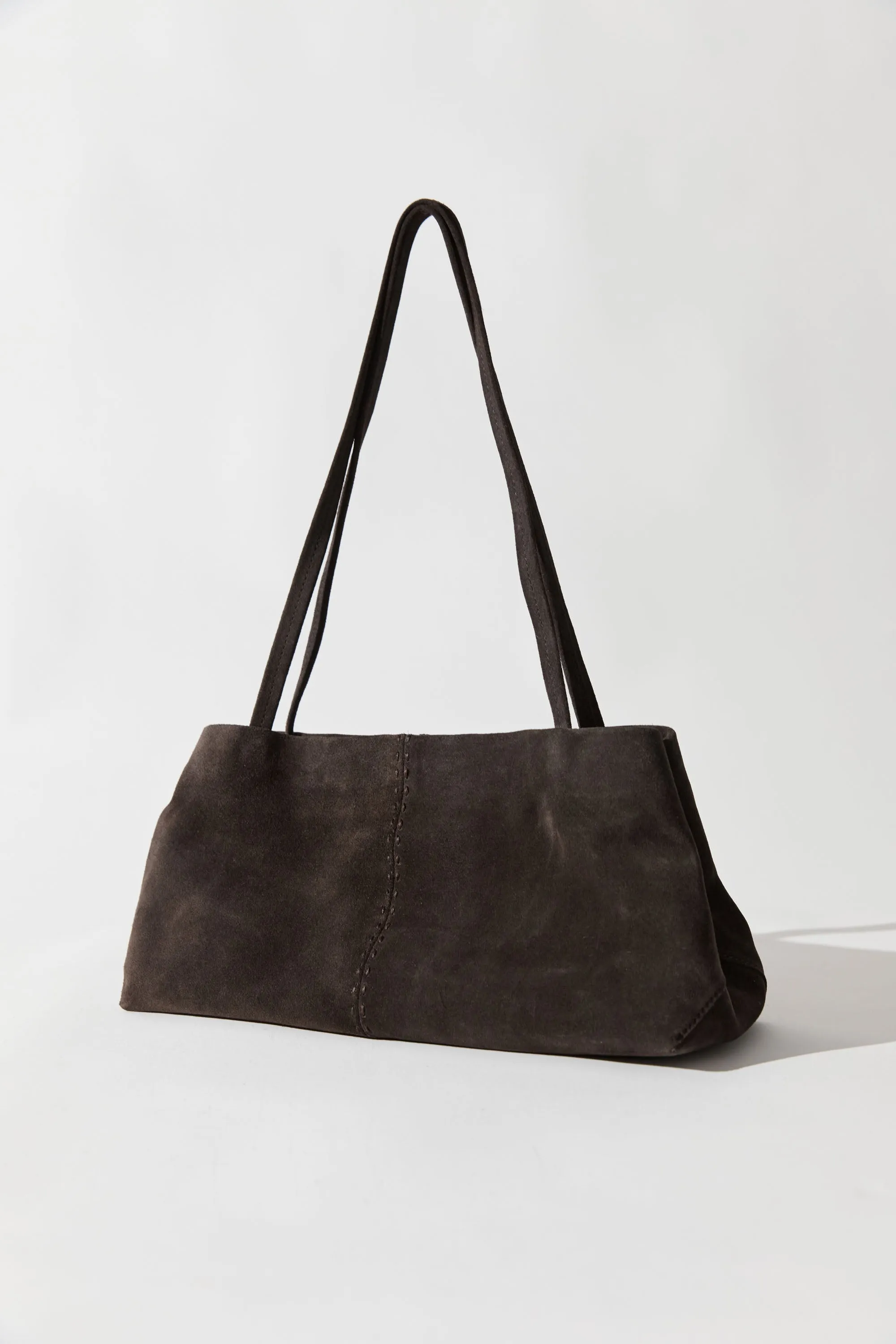 Suede Origami Tote - Coffee sold by St. Agni product image thumbnail 2