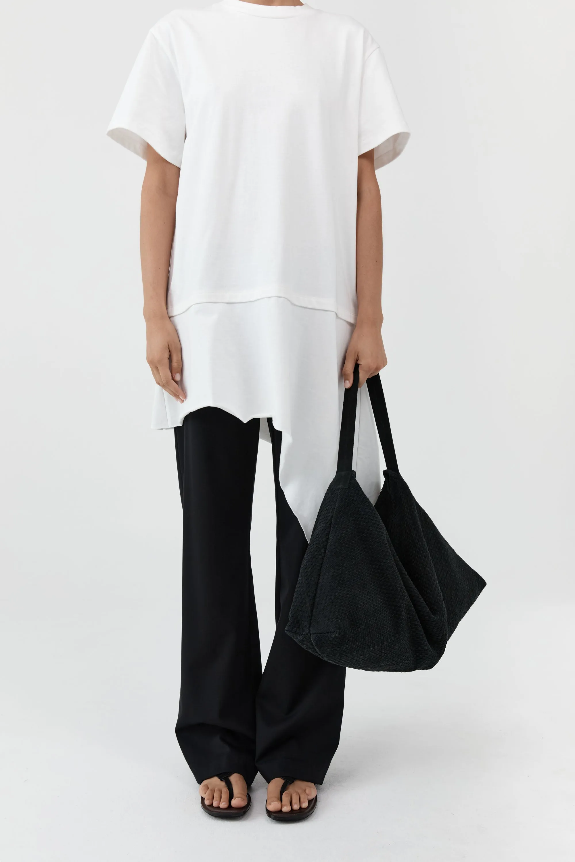 Suede Woven Hobo Bag - Washed Black sold by St. Agni product image thumbnail 3