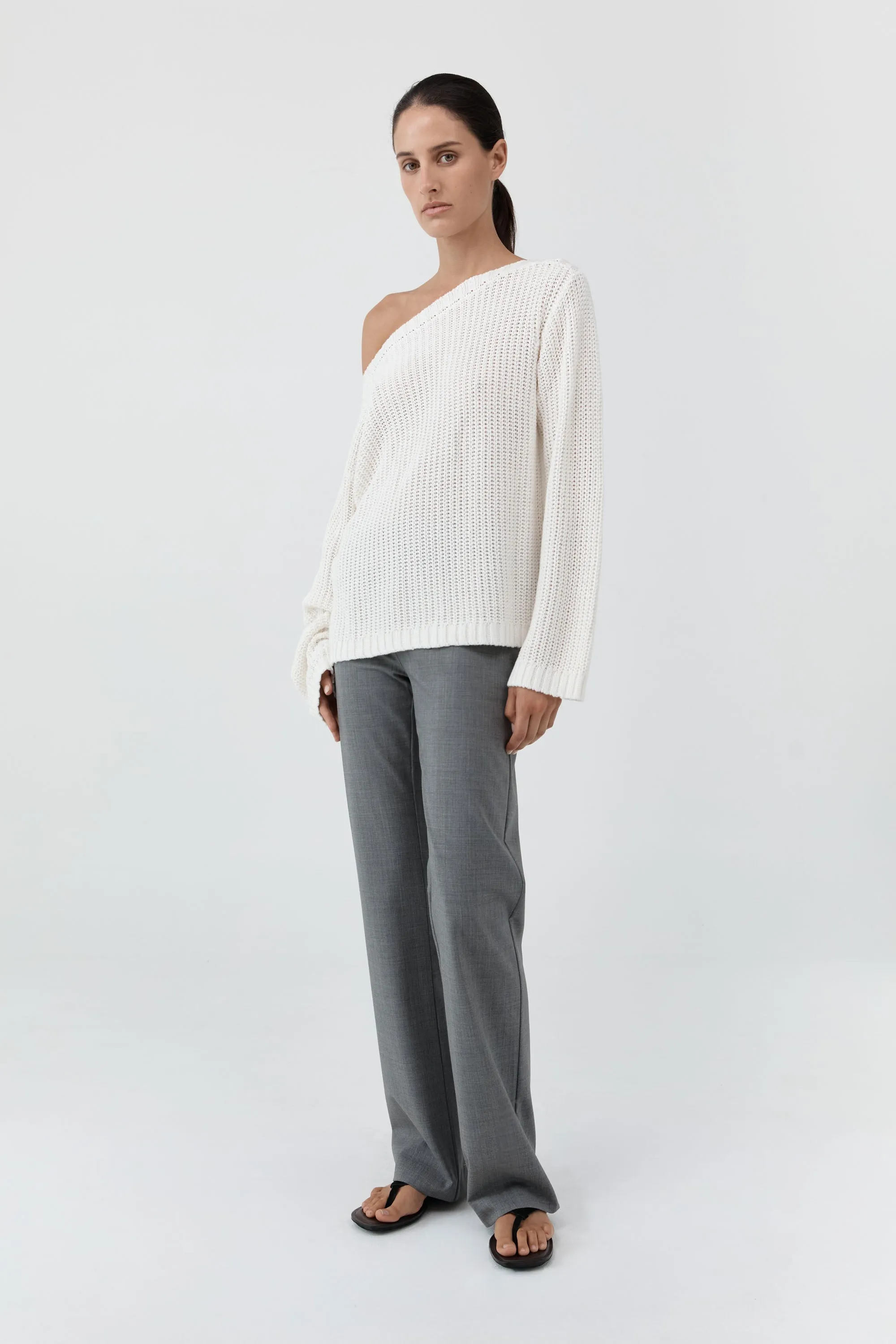 Relaxed Bateau Jumper - Off White sold by St. Agni product image thumbnail 5