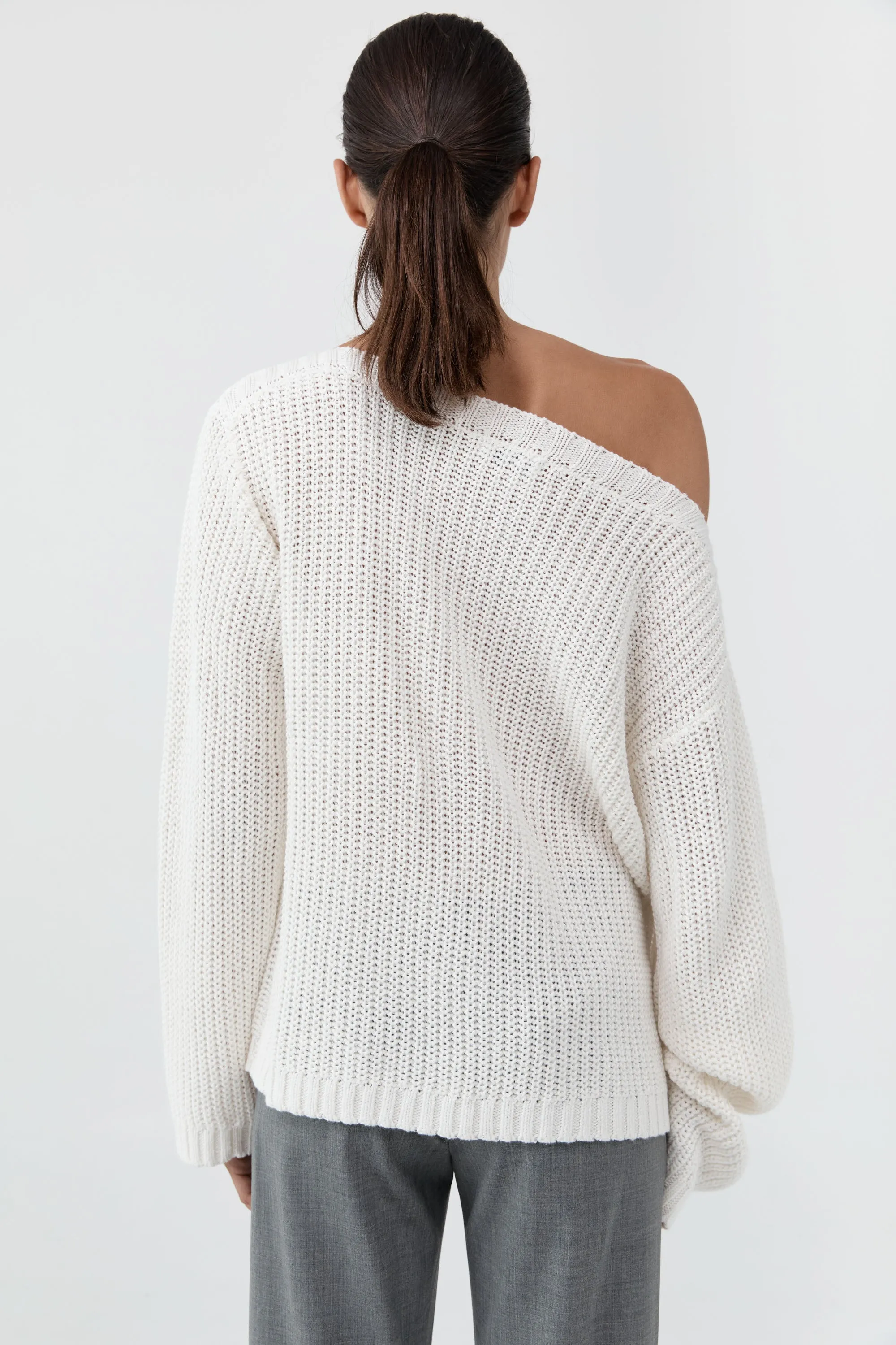 Relaxed Bateau Jumper - Off White sold by St. Agni product image thumbnail 4