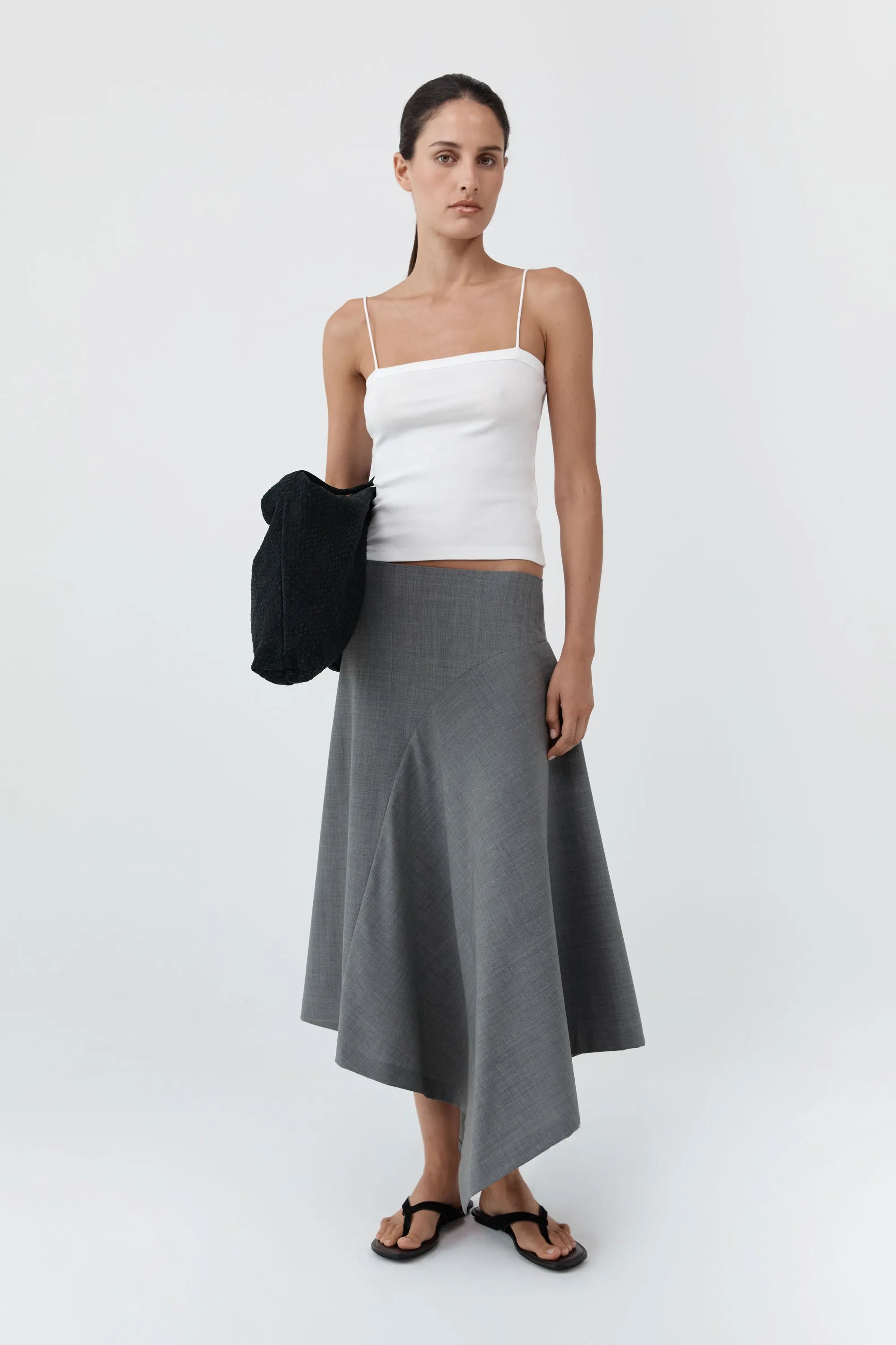 Wool Asymm Skirt - Pumice sold by St. Agni product image thumbnail 5