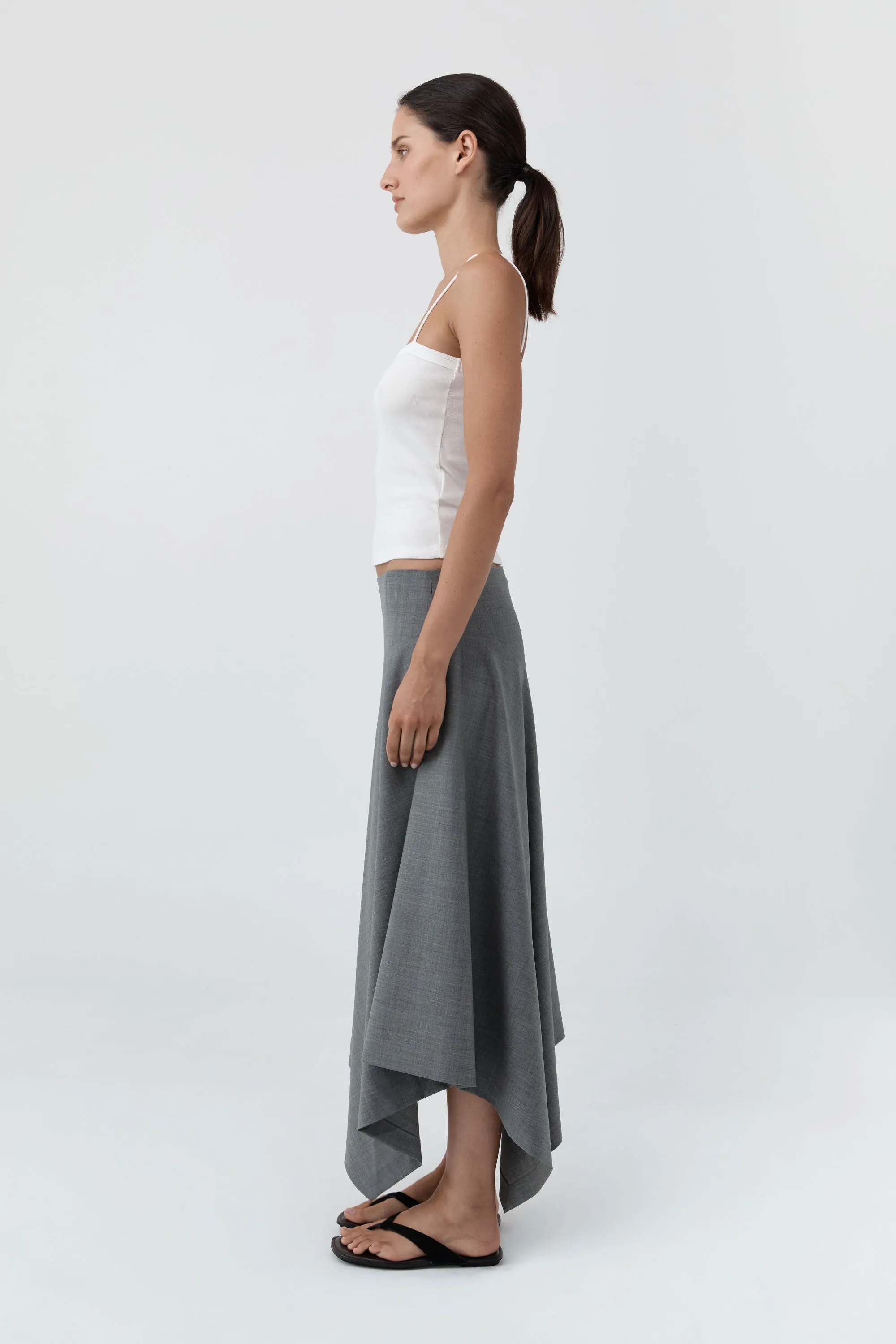 Wool Asymm Skirt - Pumice sold by St. Agni product image thumbnail 3