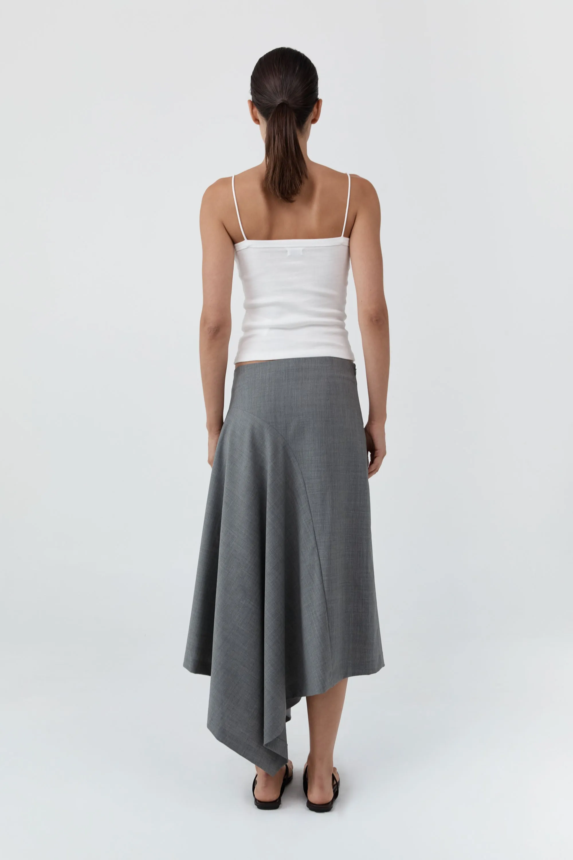 Wool Asymm Skirt - Pumice sold by St. Agni product image thumbnail 4