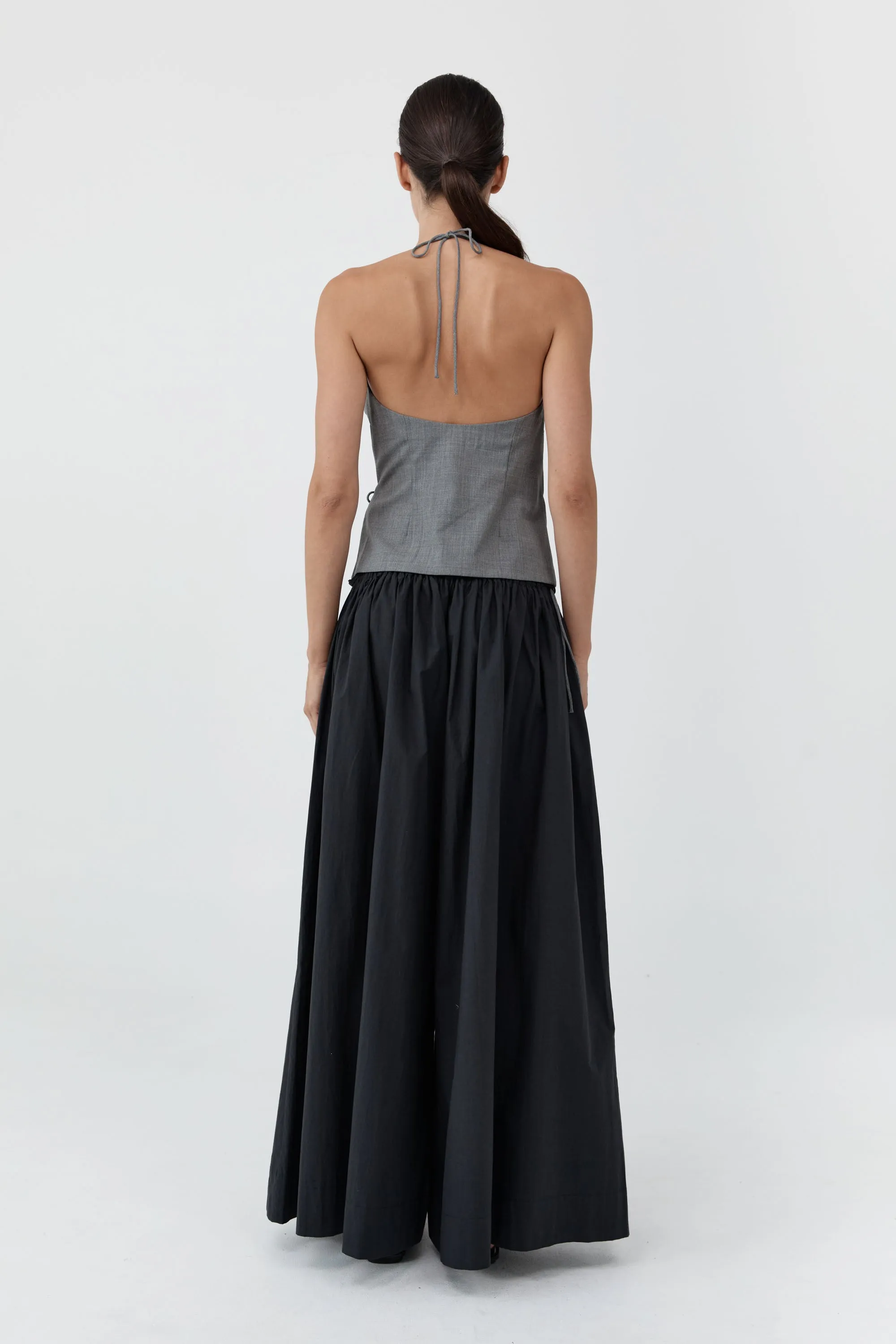 Wool Rouleau Halter Top - Pumice sold by St. Agni product image thumbnail 4