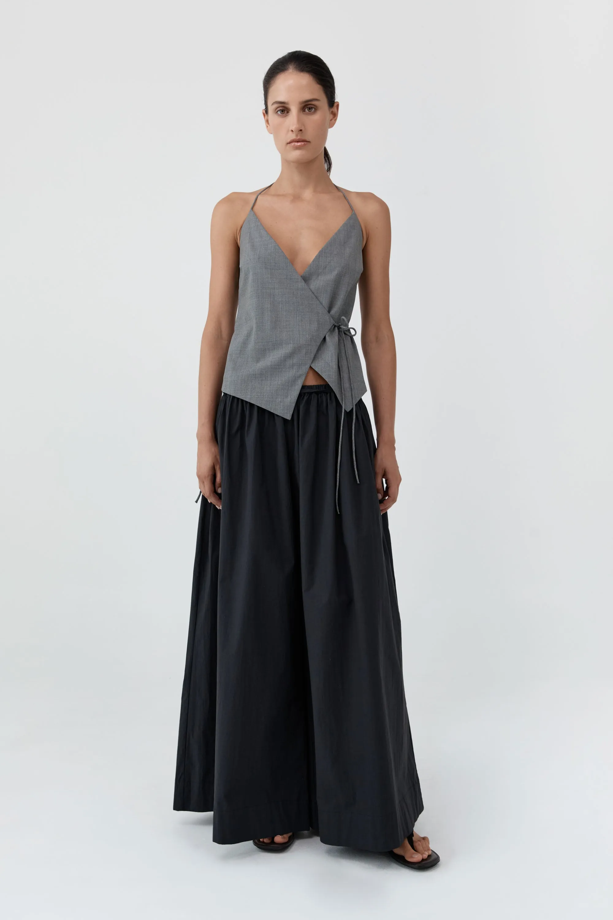 Wool Rouleau Halter Top - Pumice sold by St. Agni product image thumbnail 2