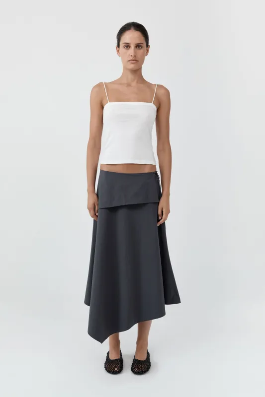 Detachable Belt Asymm Skirt - Iron Glaze made by St. Agni
