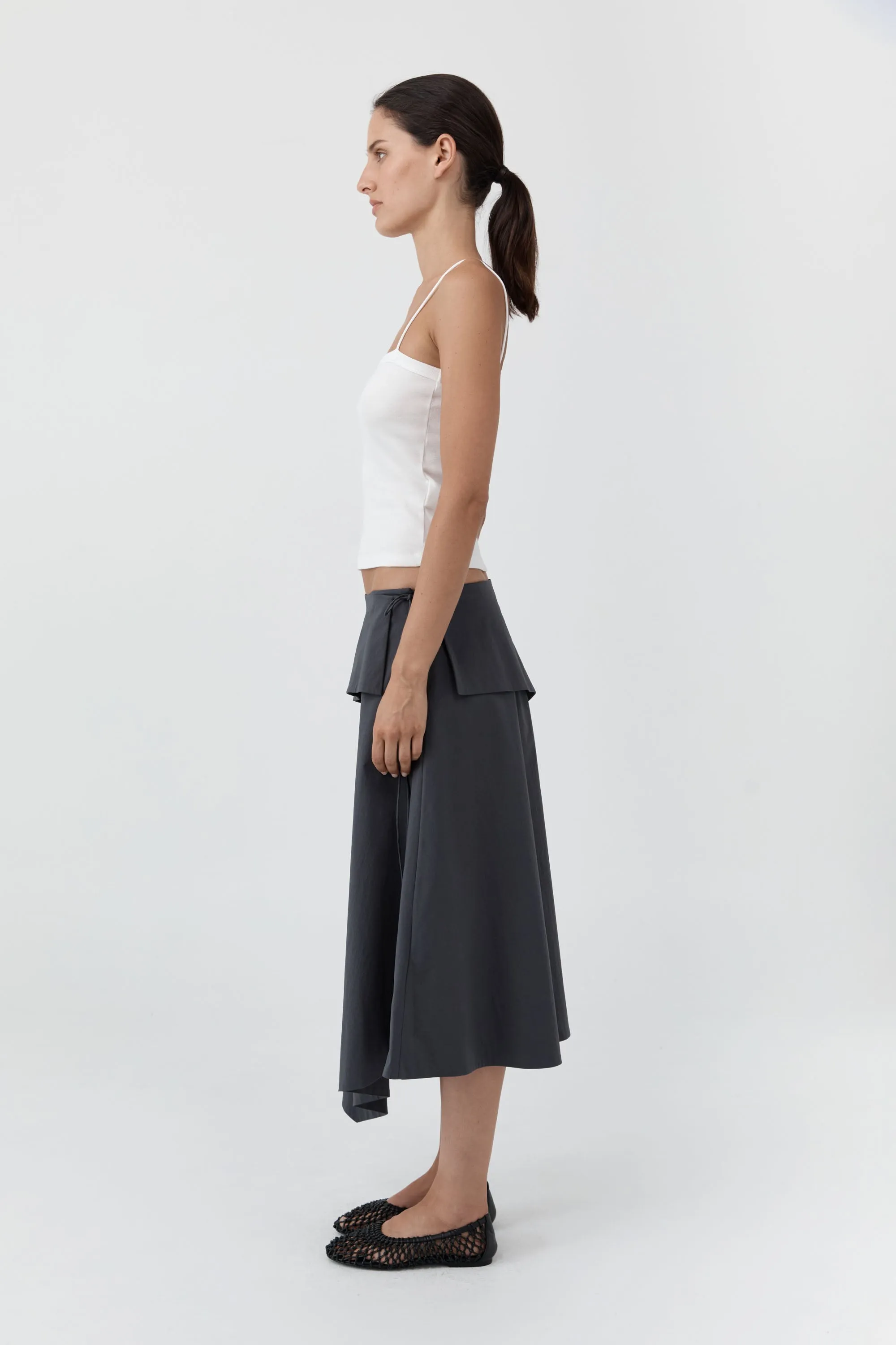 Detachable Belt Asymm Skirt - Iron Glaze sold by St. Agni product image thumbnail 3