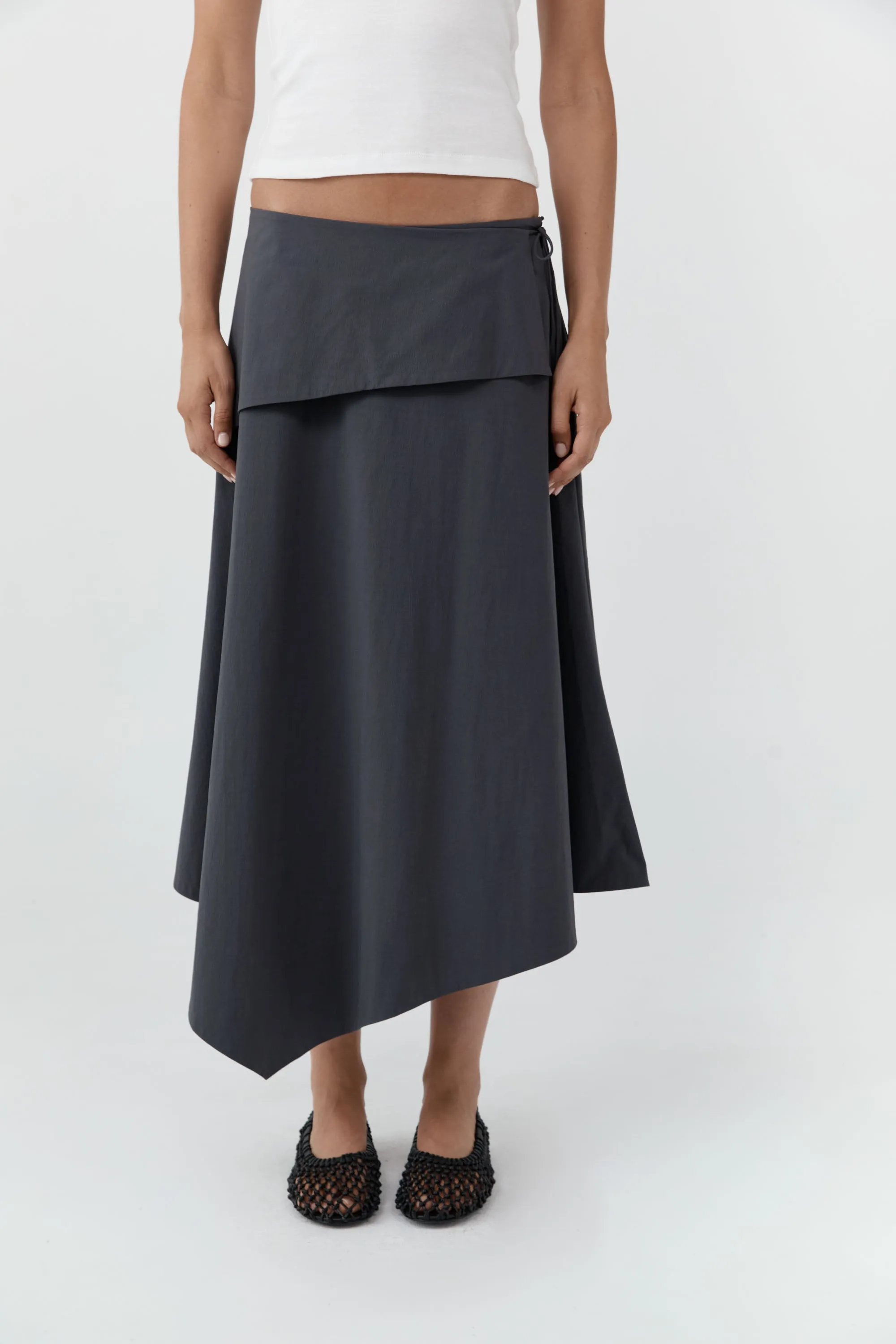 Detachable Belt Asymm Skirt - Iron Glaze sold by St. Agni product image thumbnail 2