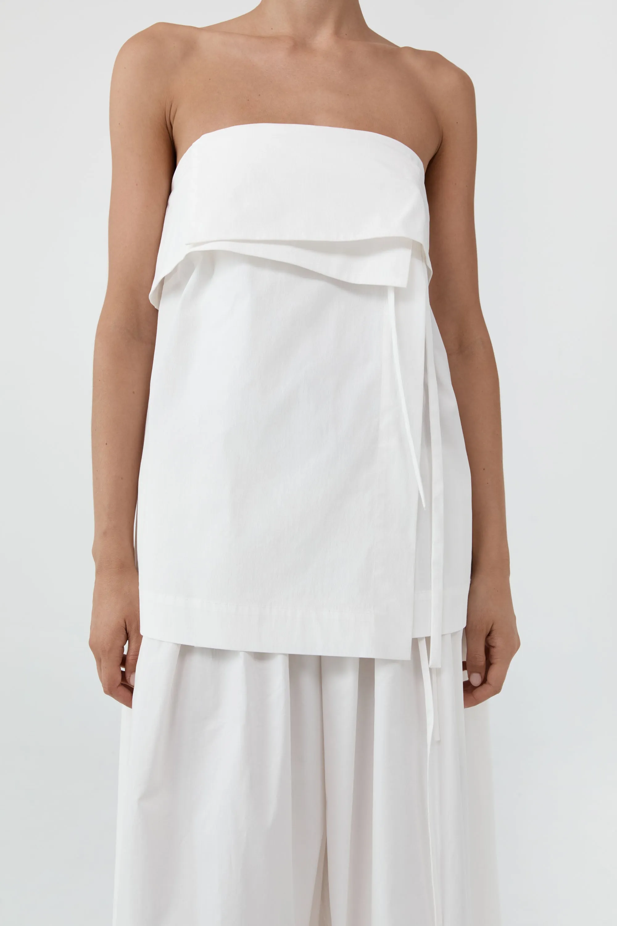 Strapless Wrap Top - Off White sold by St. Agni product image thumbnail 4