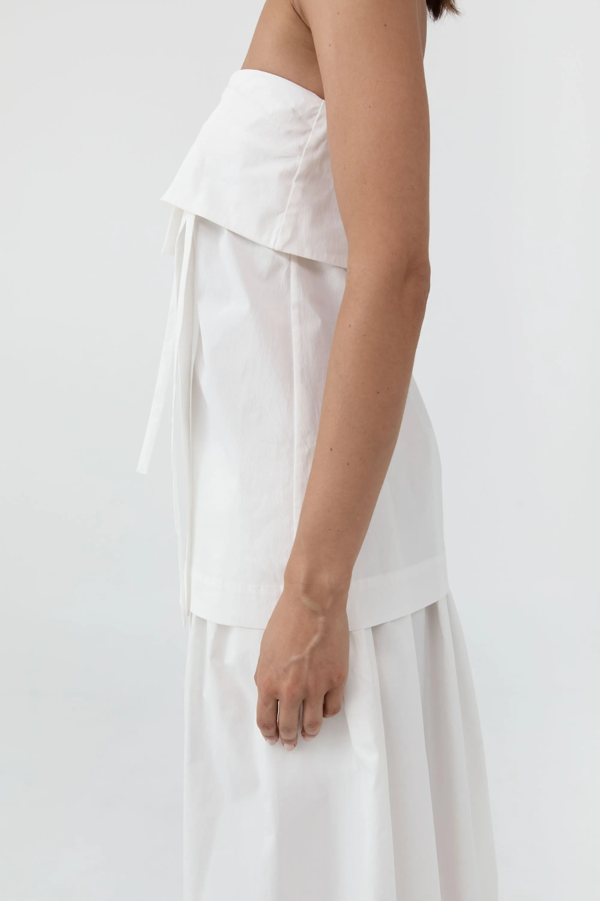 Strapless Wrap Top - Off White sold by St. Agni product image thumbnail 5