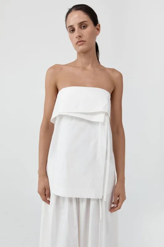 Strapless Wrap Top - Off White made by St. Agni