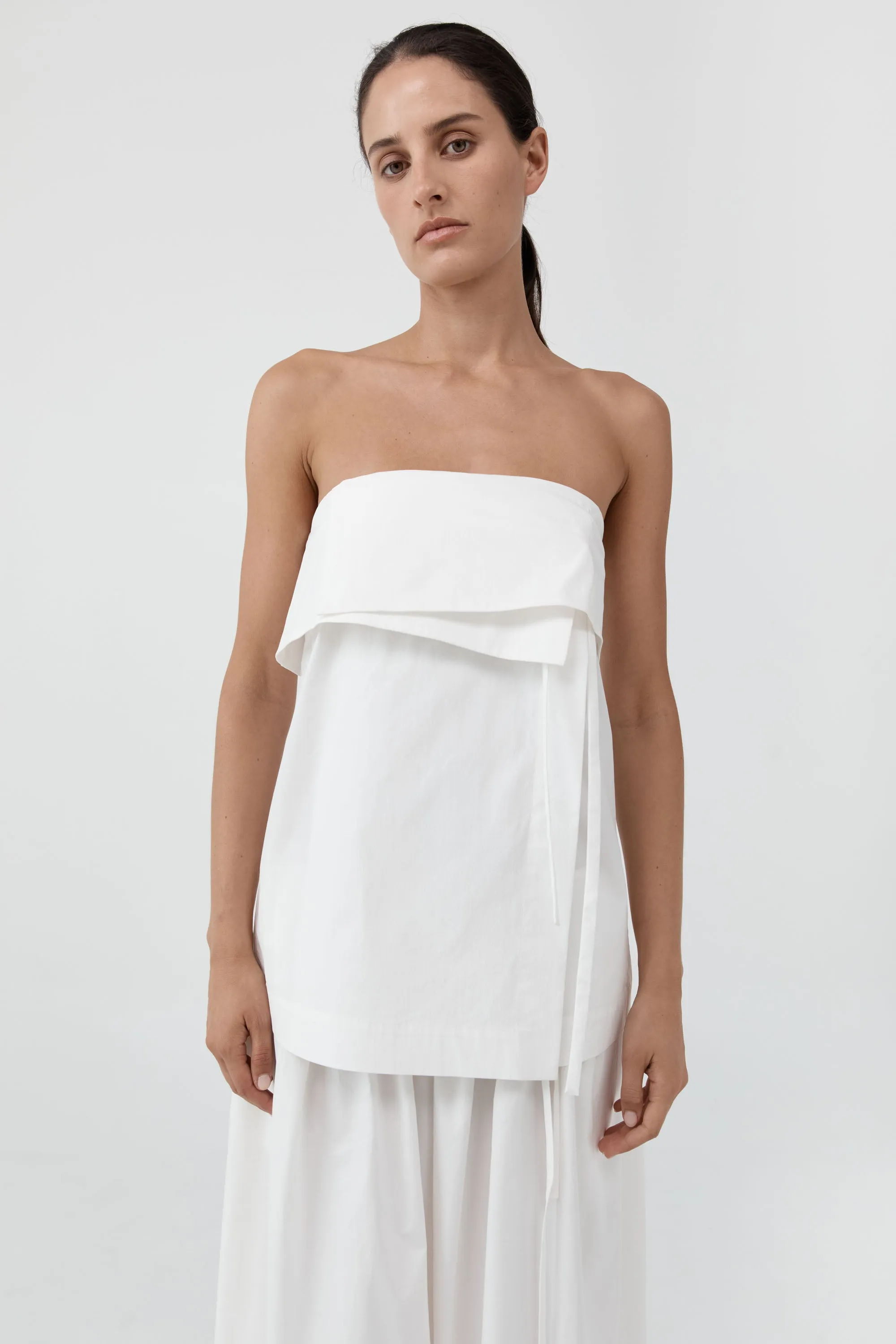 Strapless Wrap Top - Off White sold by St. Agni