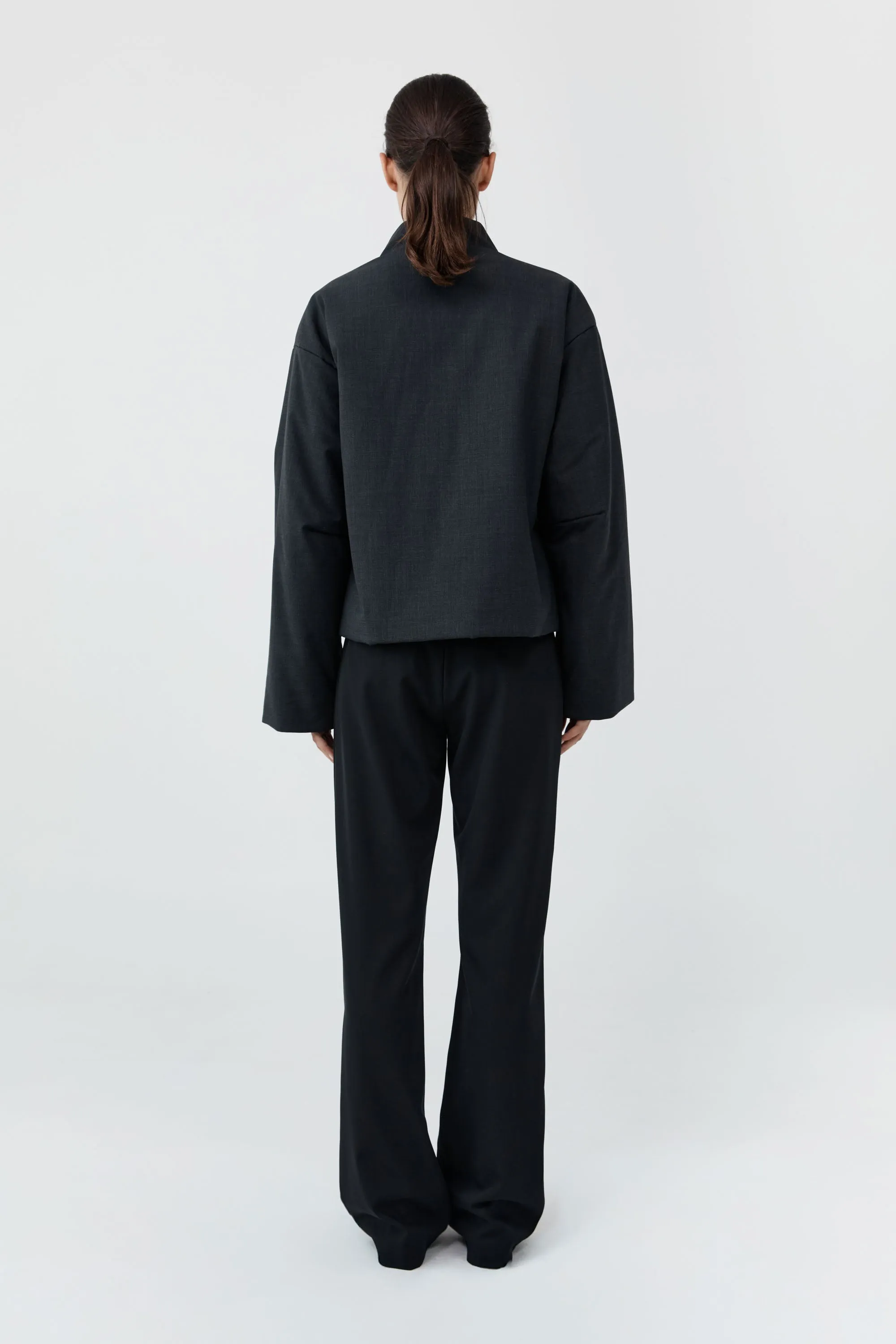 Pillow Wool Wrap Jacket - Dark Graphite sold by St. Agni product image thumbnail 4
