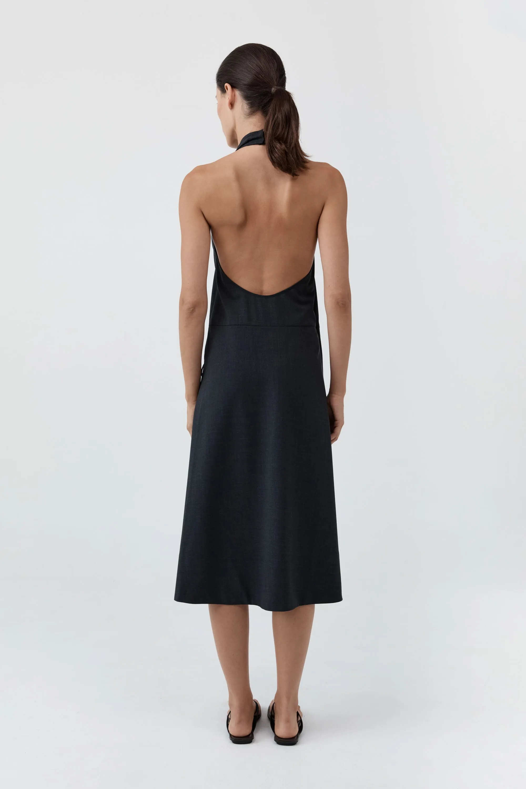 Wool Wrap Dress - Dark Graphite sold by St. Agni product image thumbnail 4