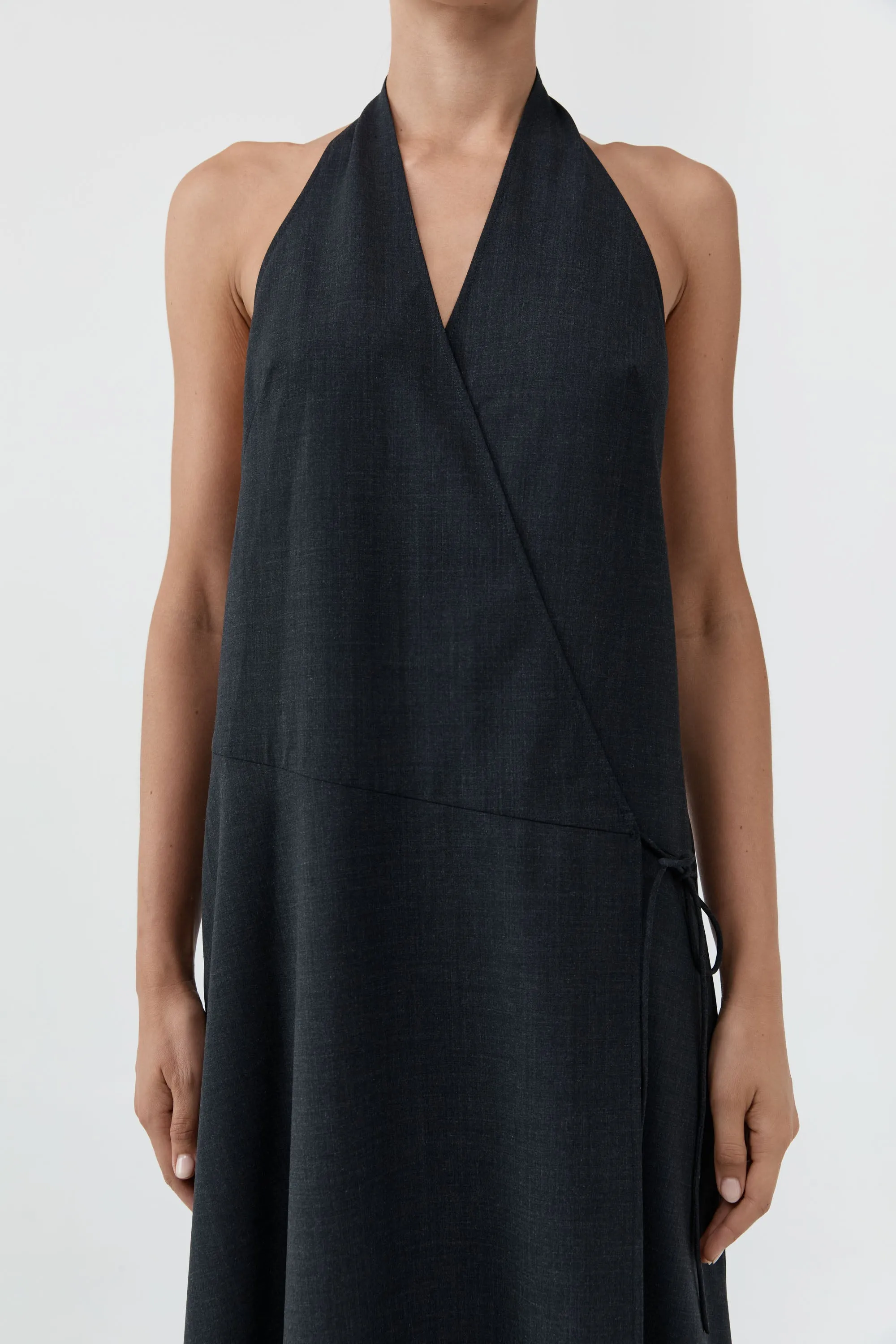 Wool Wrap Dress - Dark Graphite sold by St. Agni product image thumbnail 2