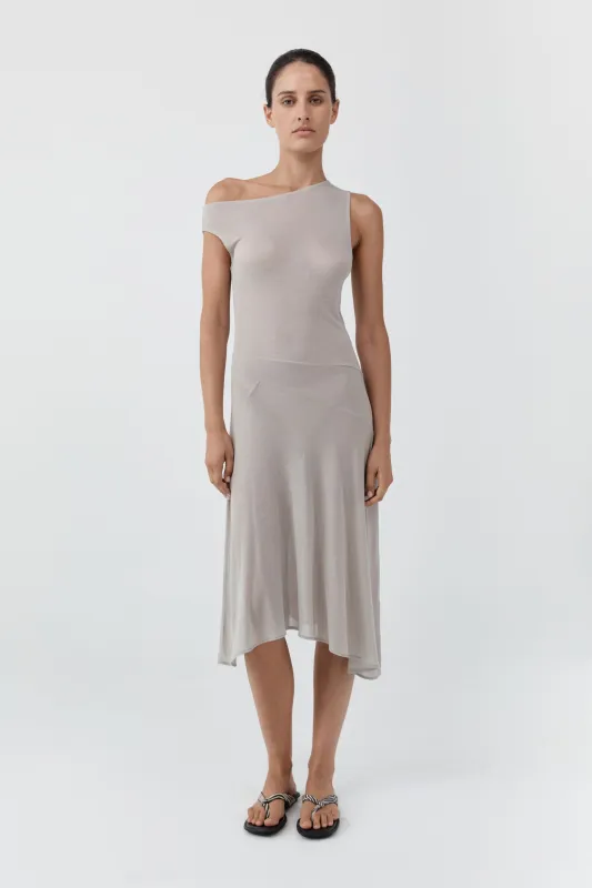 Fine Jersey Off Shoulder Dress - Soft Ash made by St. Agni