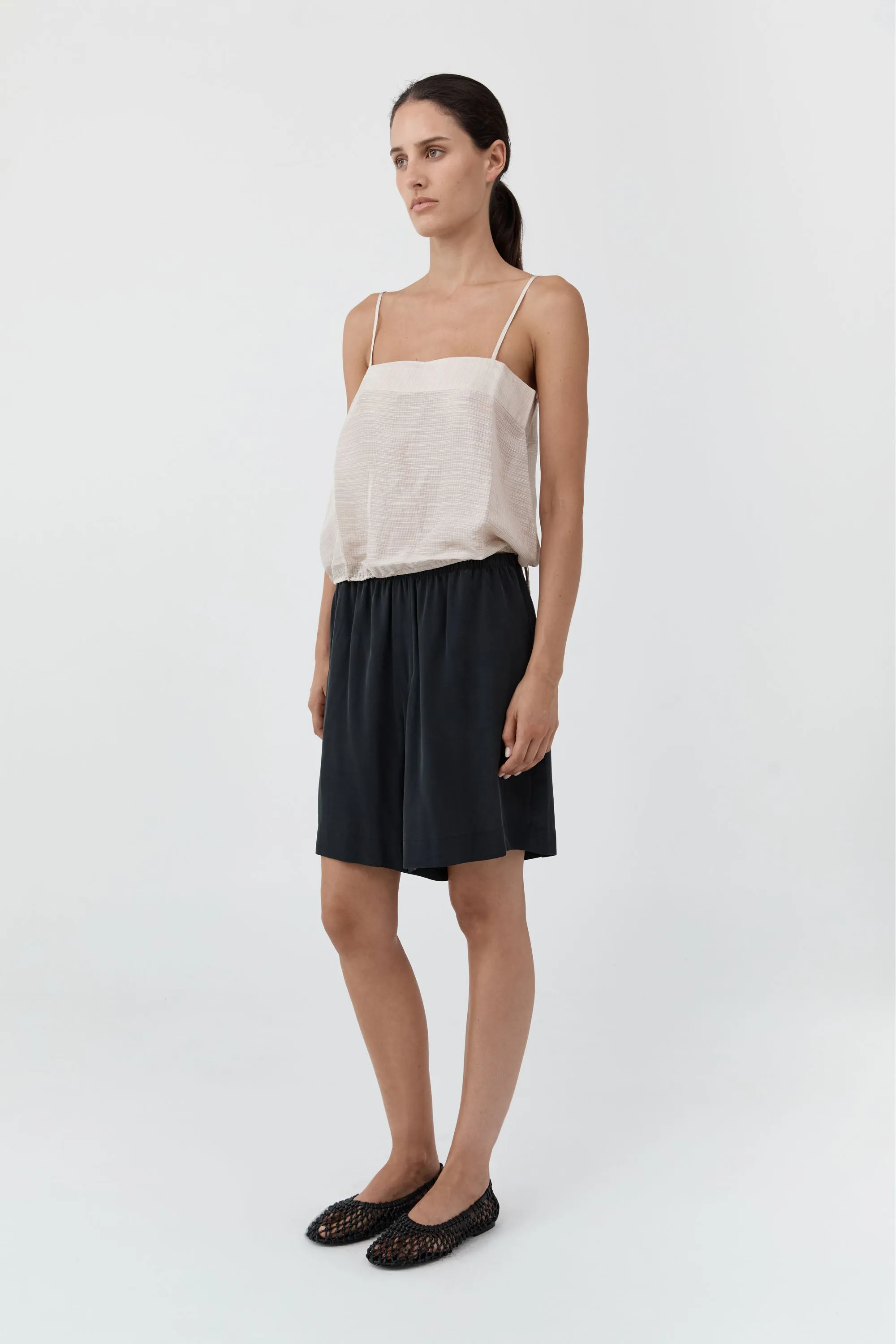 Silk Everyday Relaxed Shorts - Black sold by St. Agni product image thumbnail 2