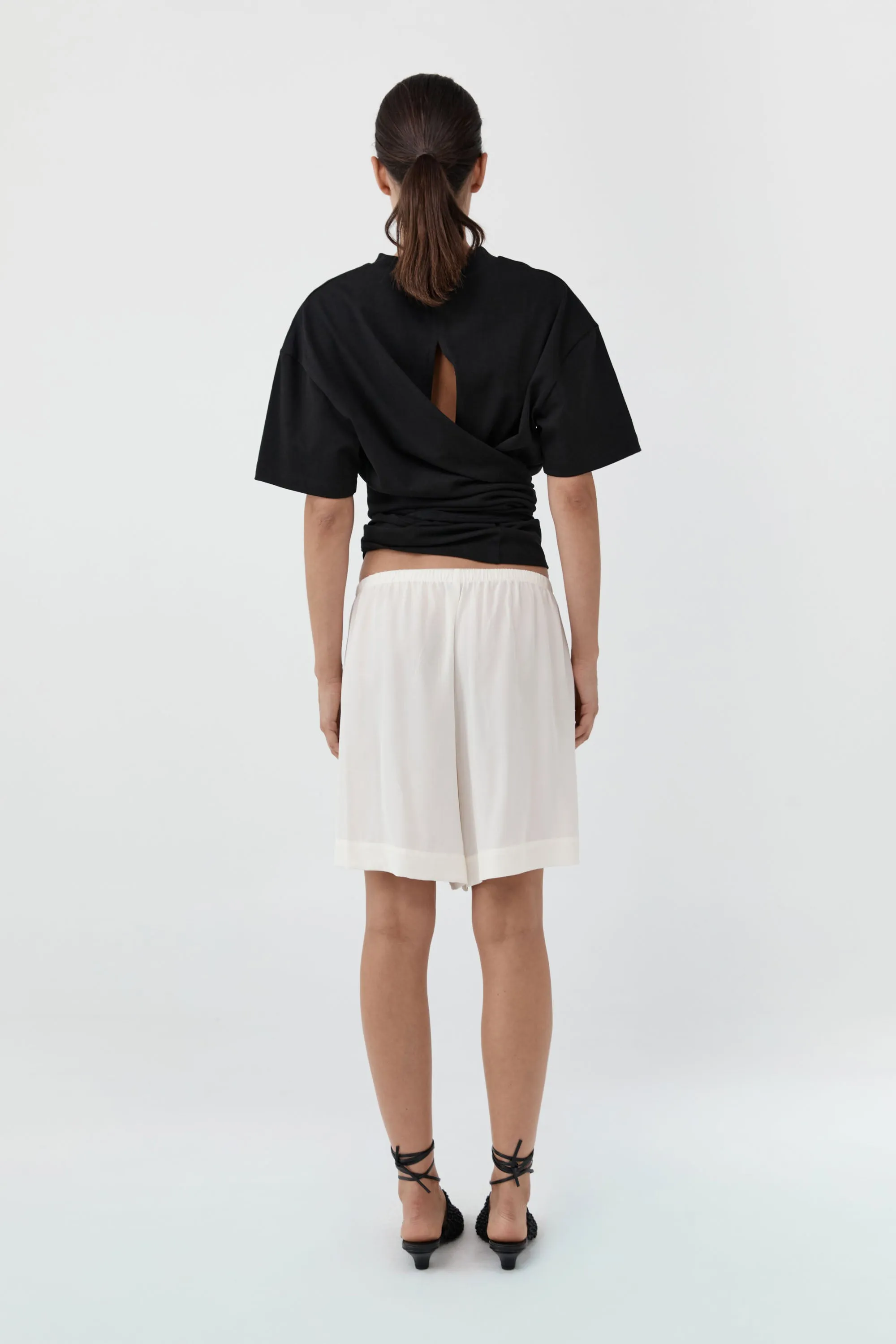 Silk Everyday Relaxed Shorts - Tofu sold by St. Agni product image thumbnail 4