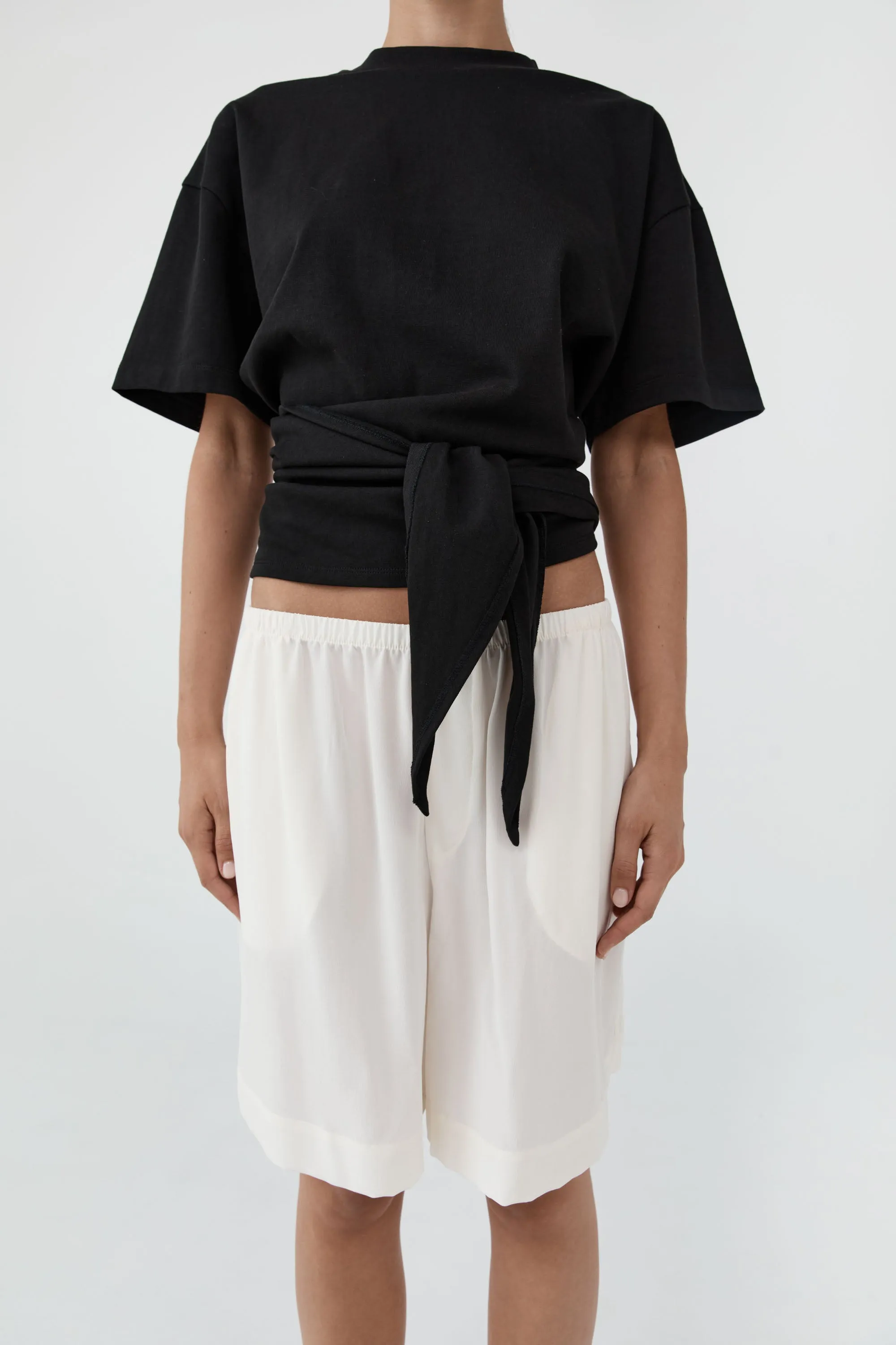 Silk Everyday Relaxed Shorts - Tofu sold by St. Agni product image thumbnail 2