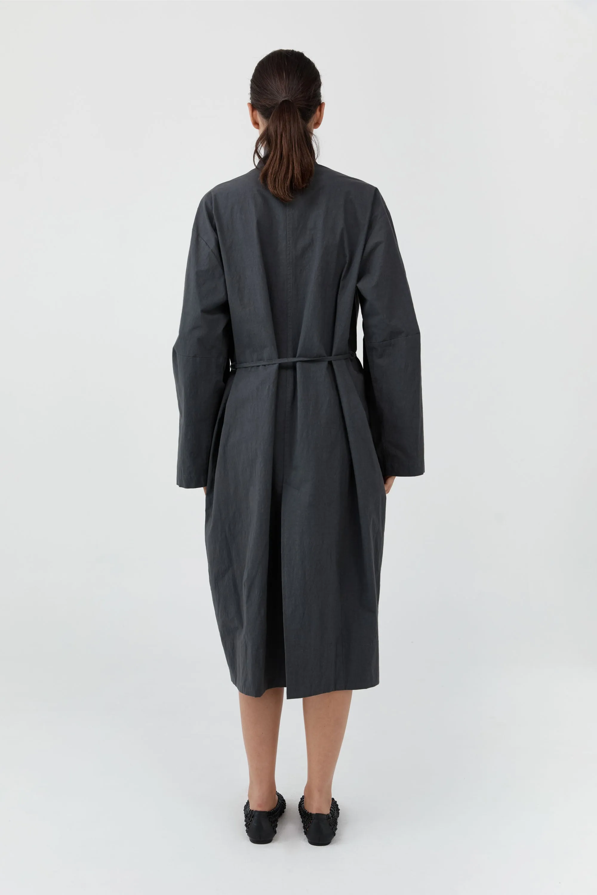 Technical Cotton Cocoon Coat - Iron Glaze sold by St. Agni product image thumbnail 4