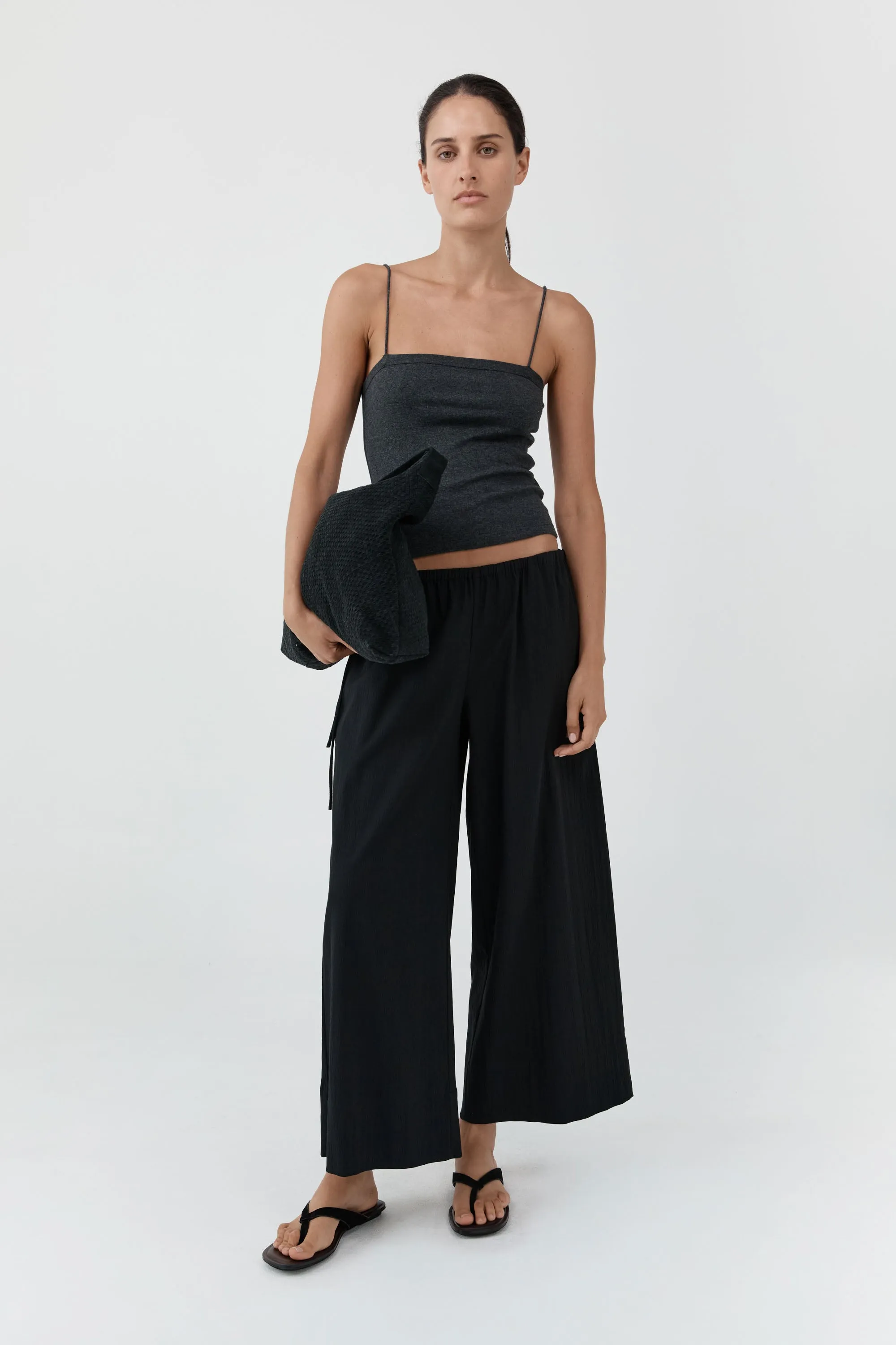 Cropped Drawstring Pants - Black sold by St. Agni product image thumbnail 5