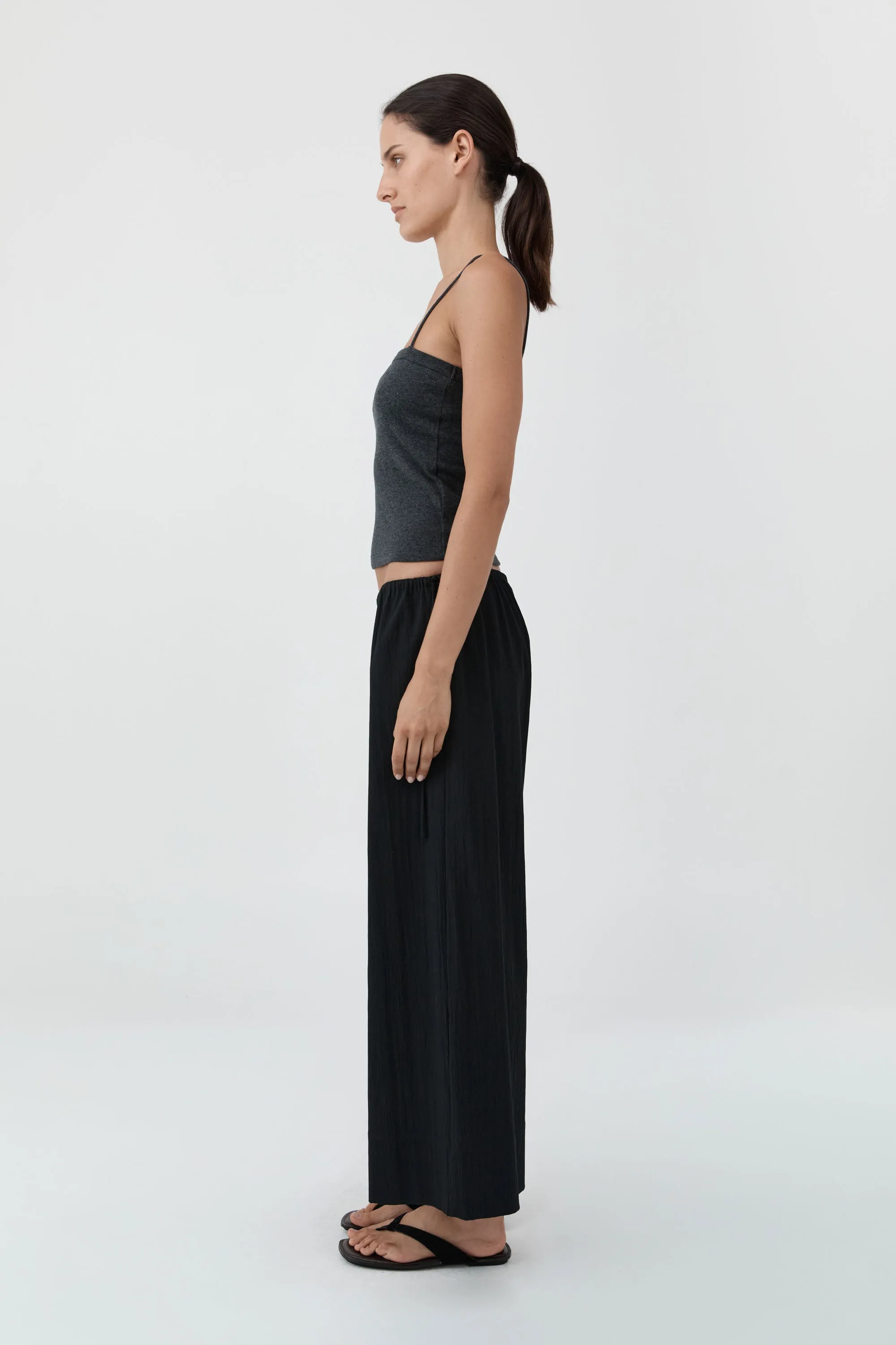 Cropped Drawstring Pants - Black sold by St. Agni product image thumbnail 3