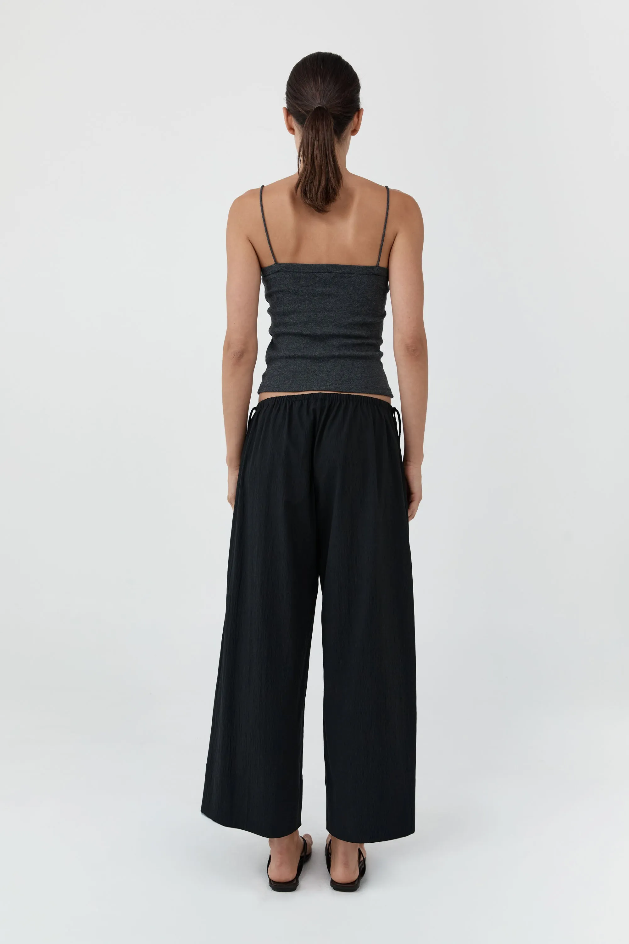 Cropped Drawstring Pants - Black sold by St. Agni product image thumbnail 4